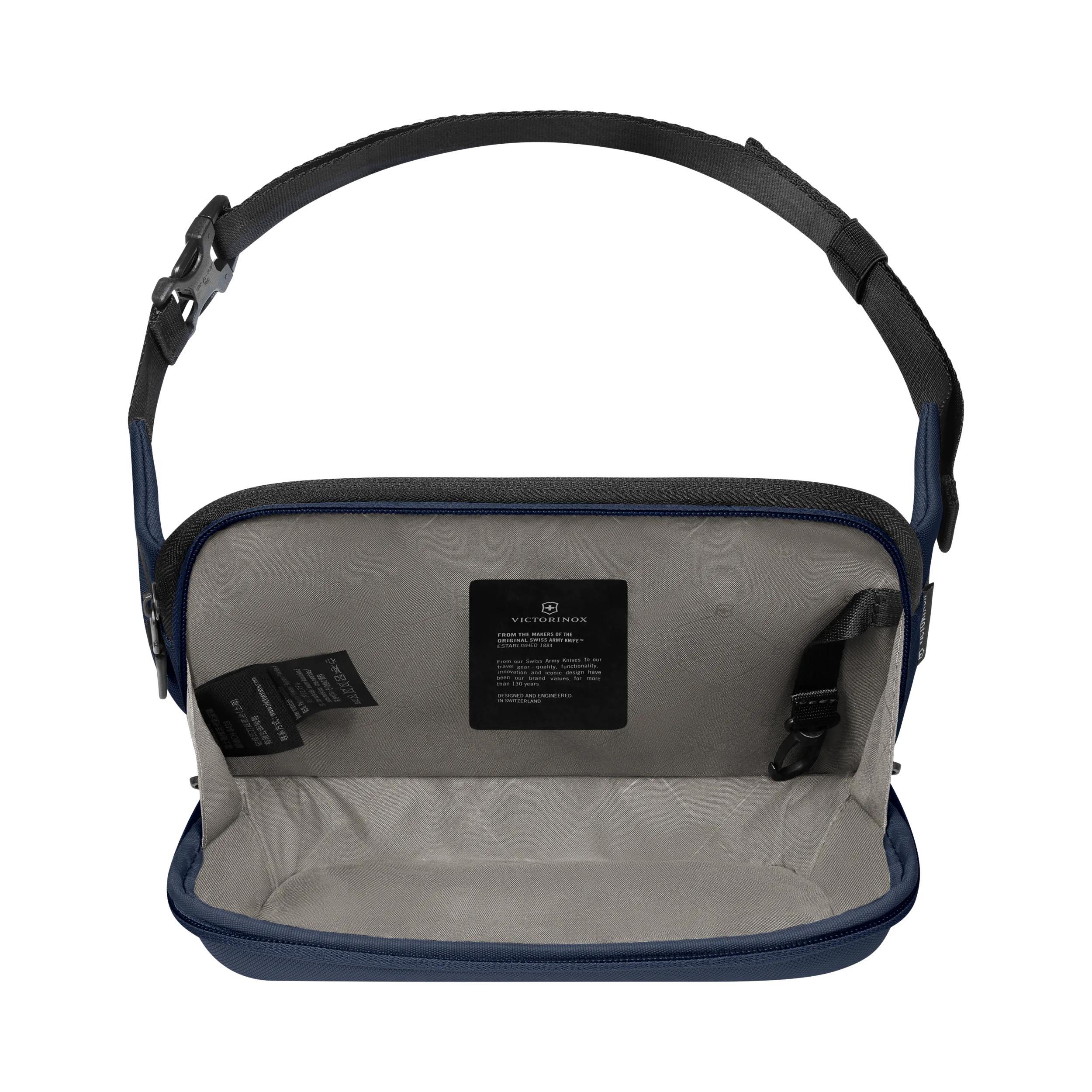 Victorinox Altmont Modern Belt Bag in Navy Blue — interior view