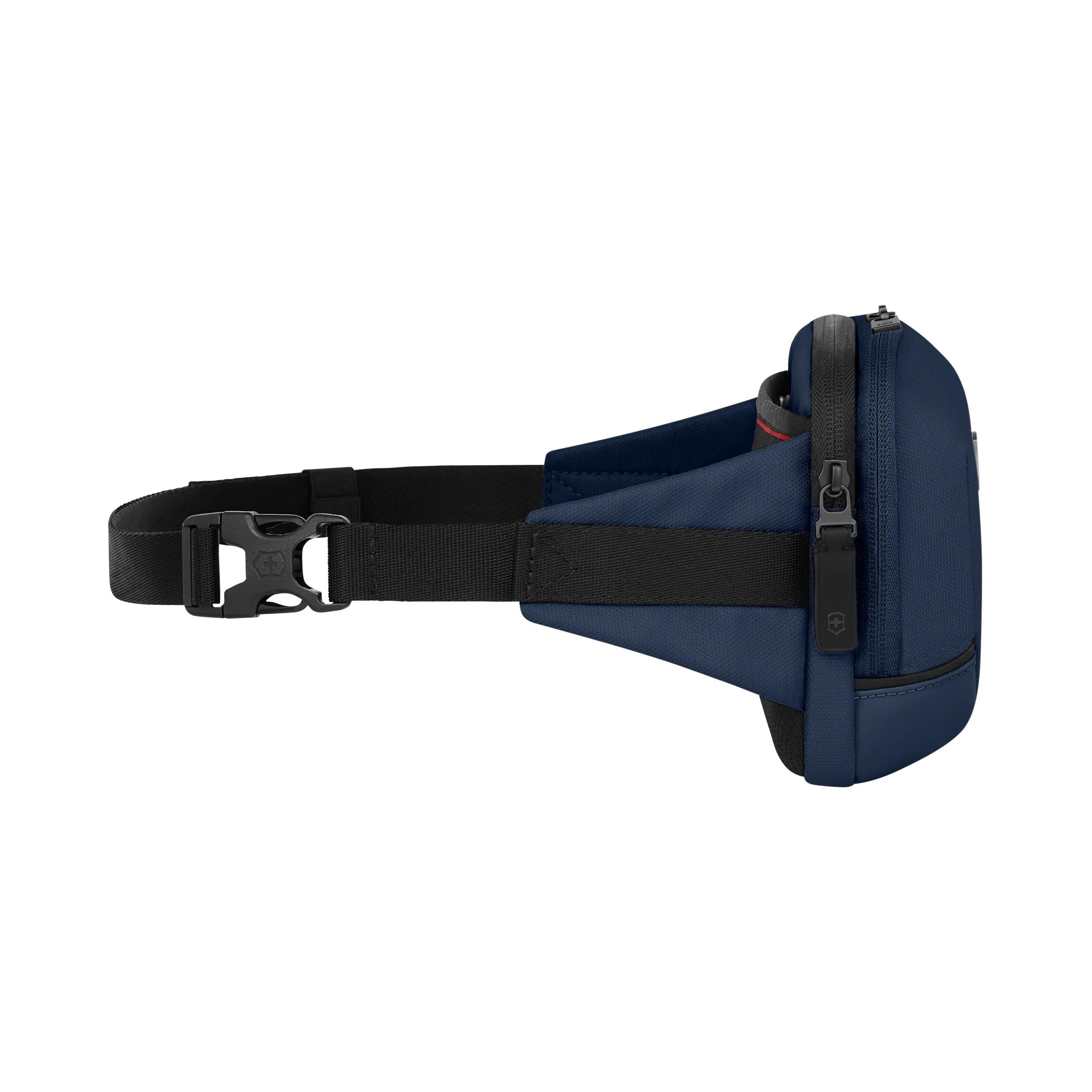 Victorinox Altmont Modern Belt Bag in Navy Blue — angle view 3