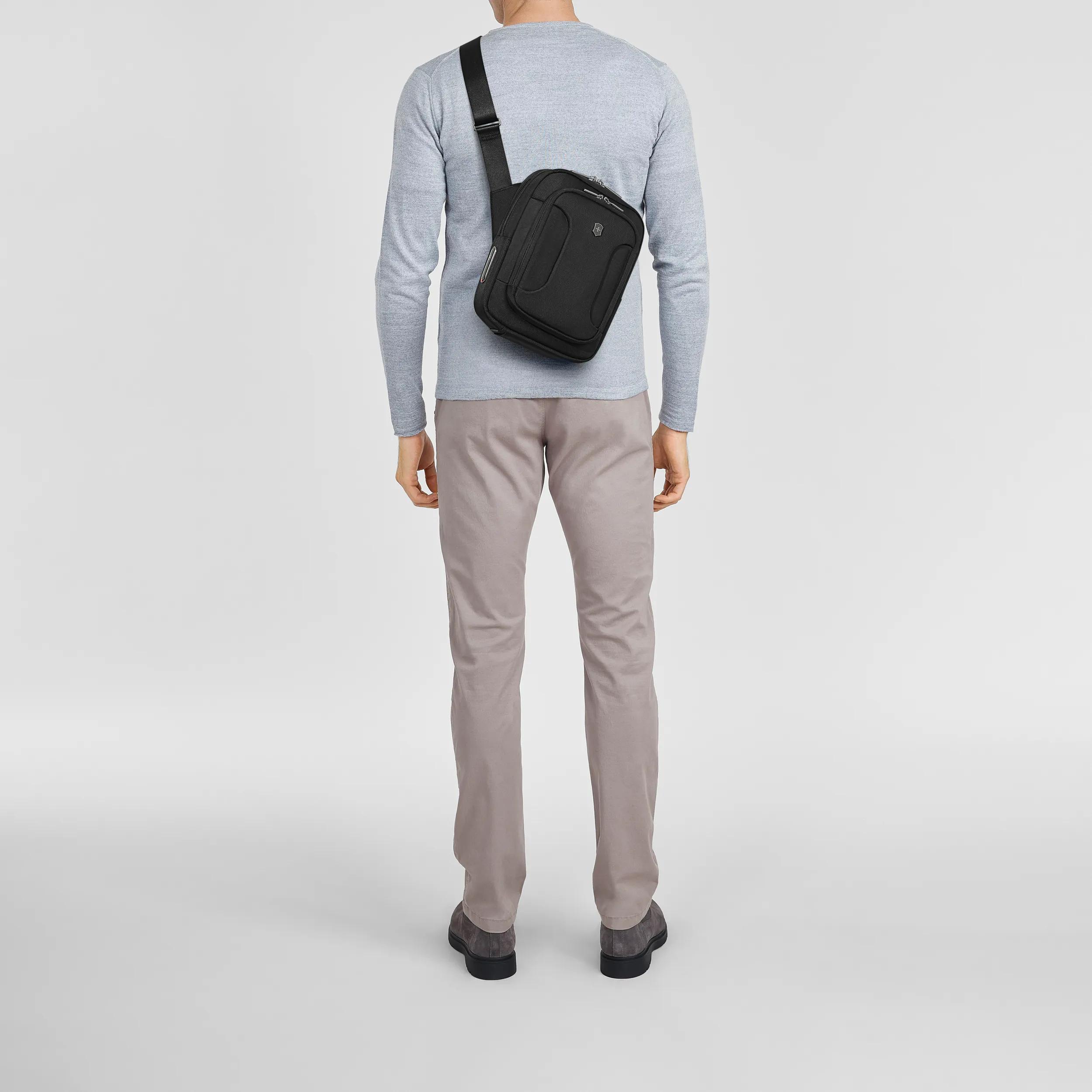 Victorinox Werks Traveler 7.0 Crossbody Bag in Black — lifestyle