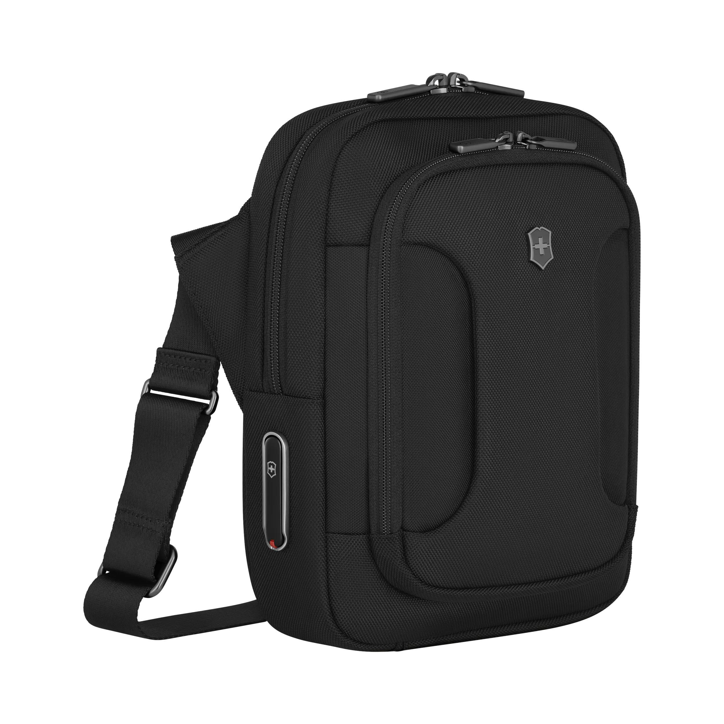 Victorinox Werks Traveler 7.0 Crossbody Bag in Black — angle view 2