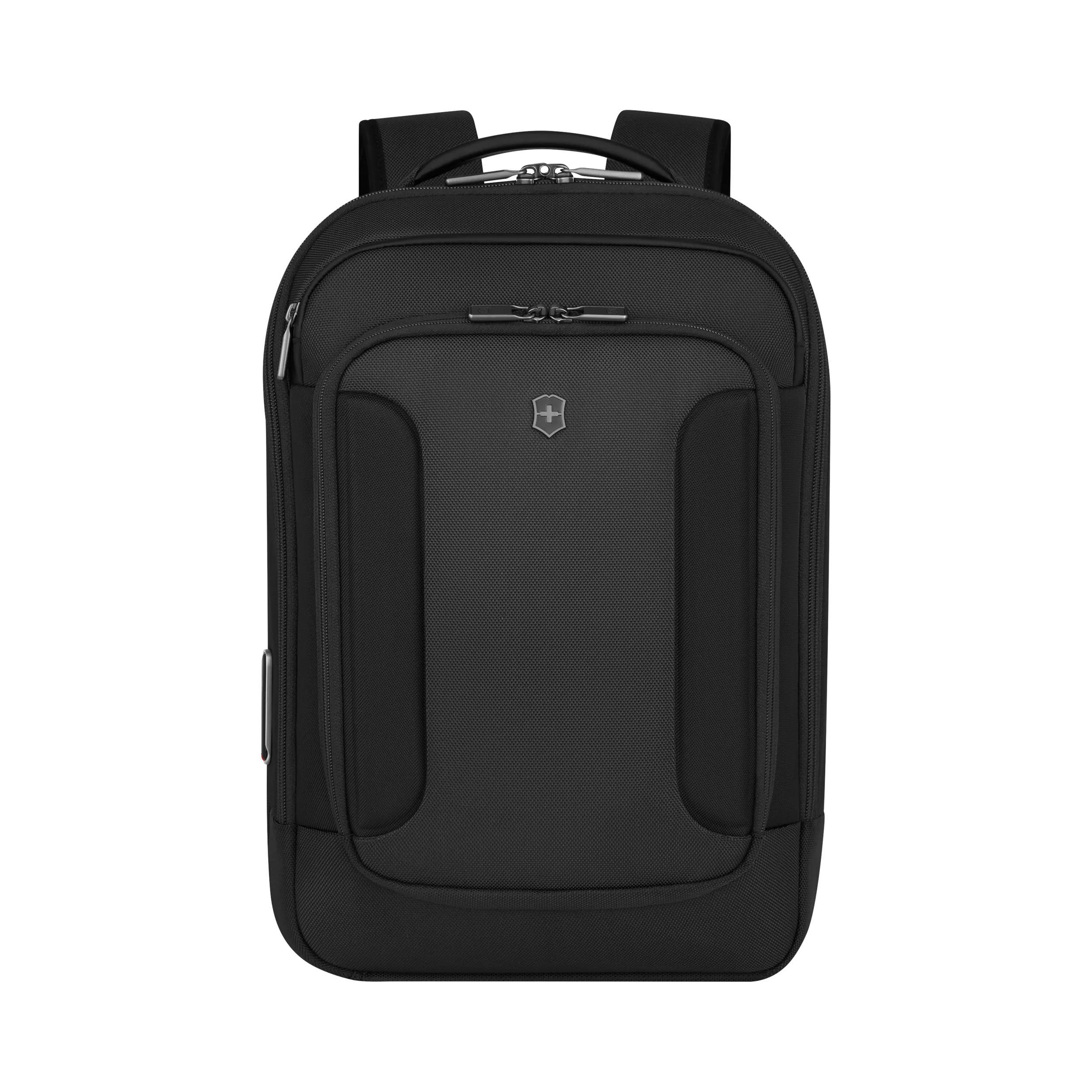 Victorinox Werks Traveler 7.0 Compact Backpack in Black — front view