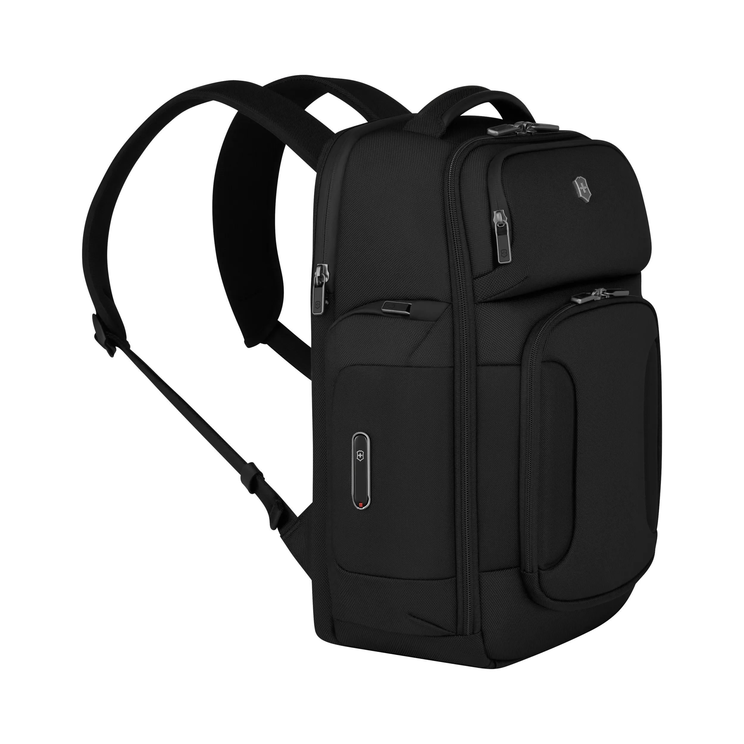 Victorinox Werks Traveler 7.0 Deluxe Backpack in Black — angle view 2