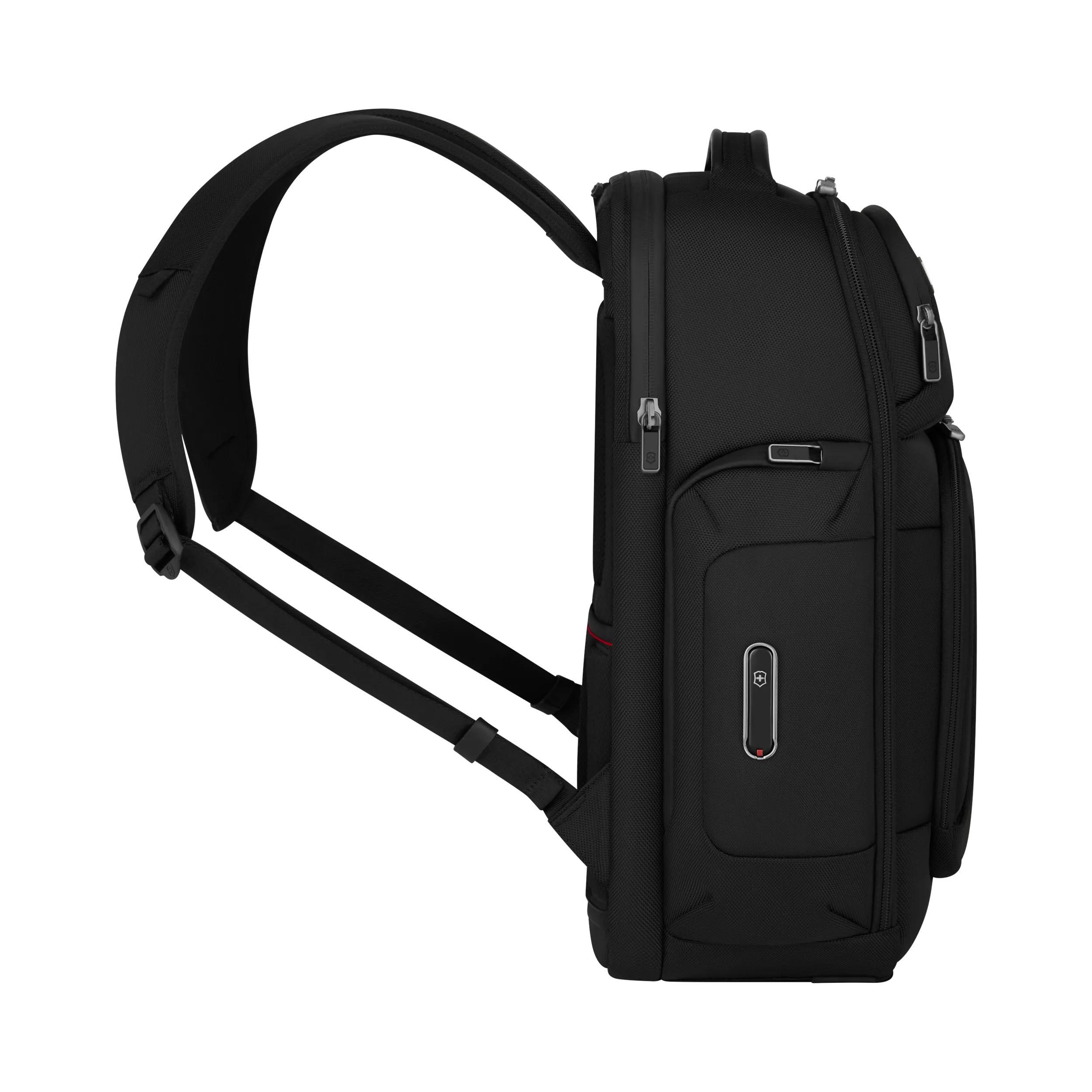Victorinox Werks Traveler 7.0 Deluxe Backpack in Black — angle view 3