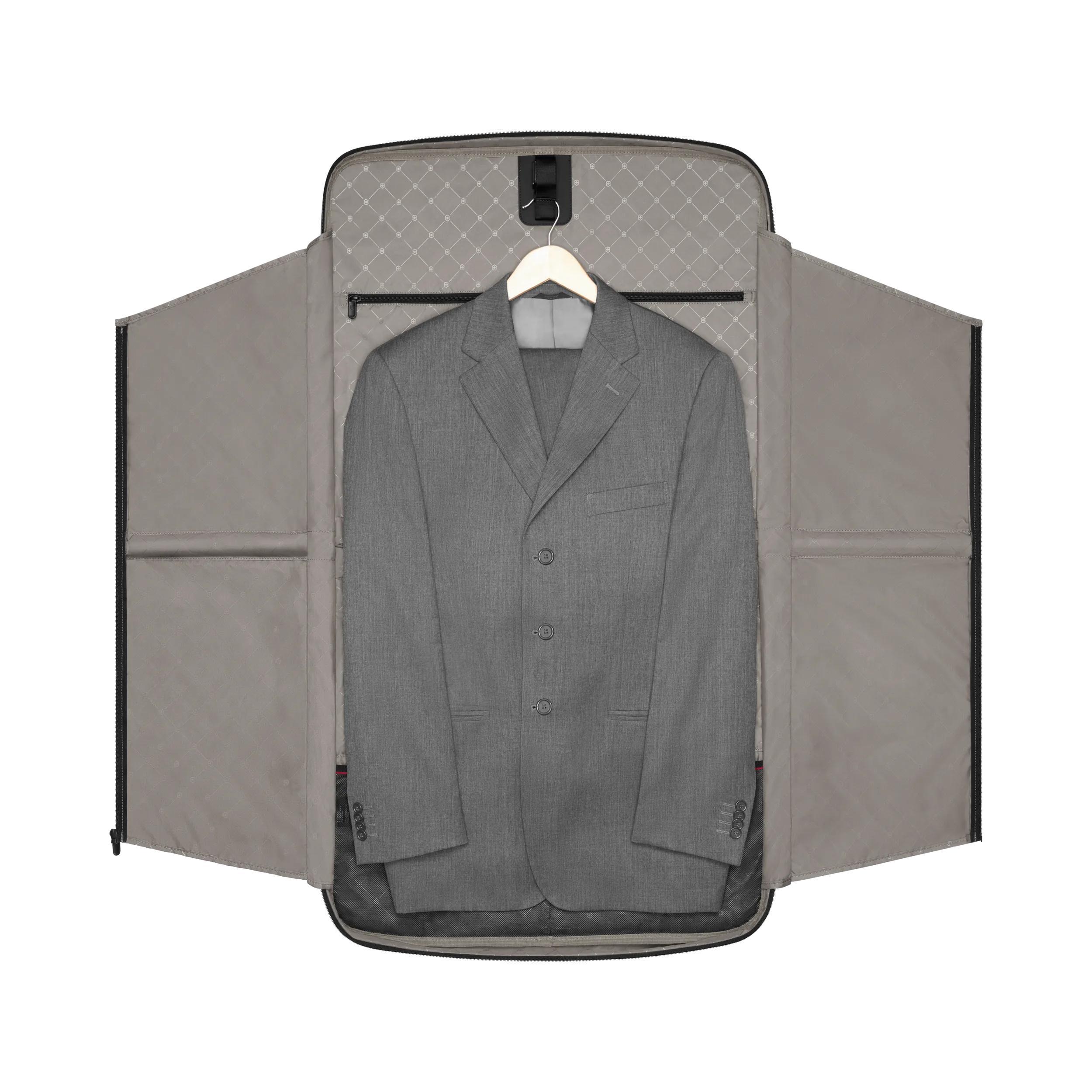 Victorinox Werks Traveler 7.0 Garment Bag in Black — interior view