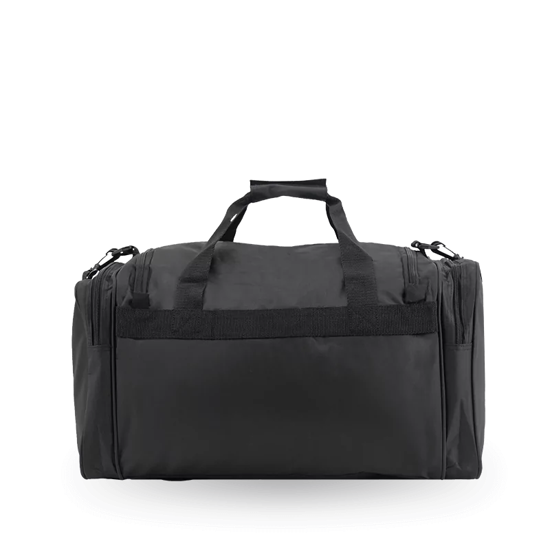 J World Copper Sport Duffel Bags in Black 18" — back view # color_Black
