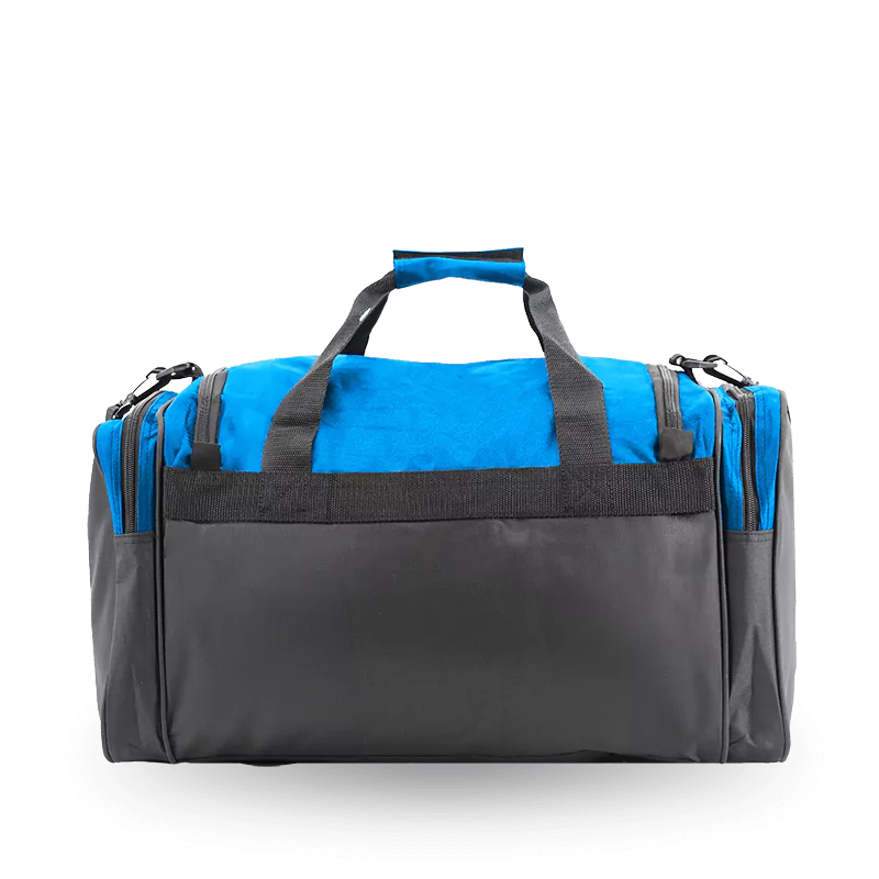 J World Copper Sport Duffel Bags in Blue/Black 21" — back view # color_Blue/Black
