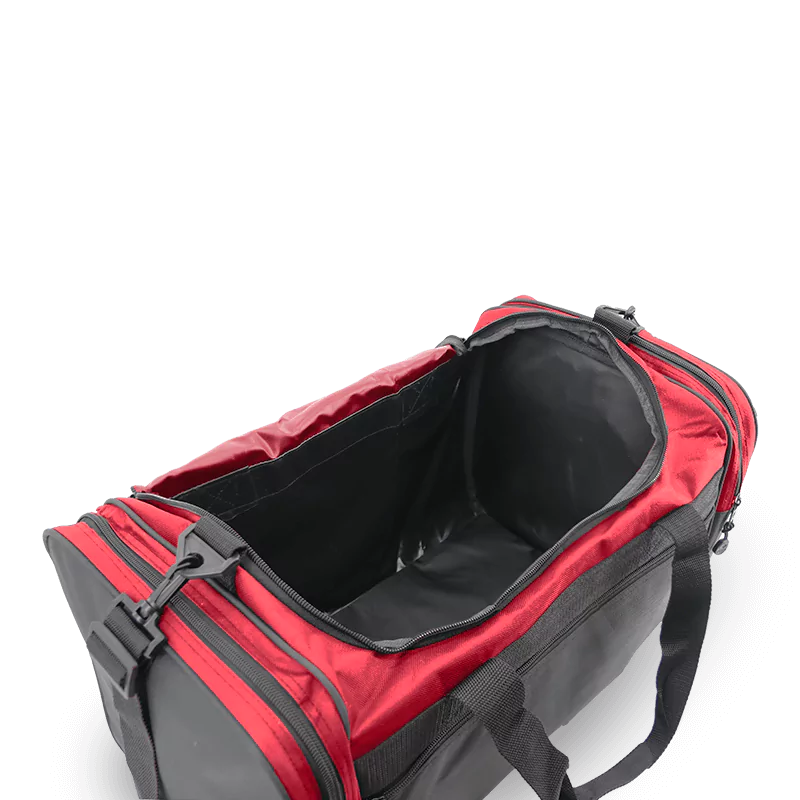 J World Copper Sport Duffel Bags in Red/Black 21" — interior view 2 # color_Red/Black