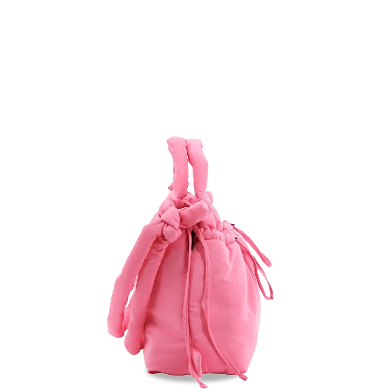 J World Puffy Tote in Pink — angle view 3 # color_Pink