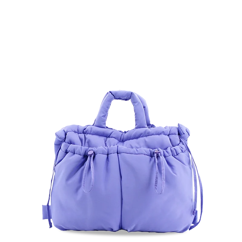 J World Puffy Tote in Purple — front view 2 # color_Purple