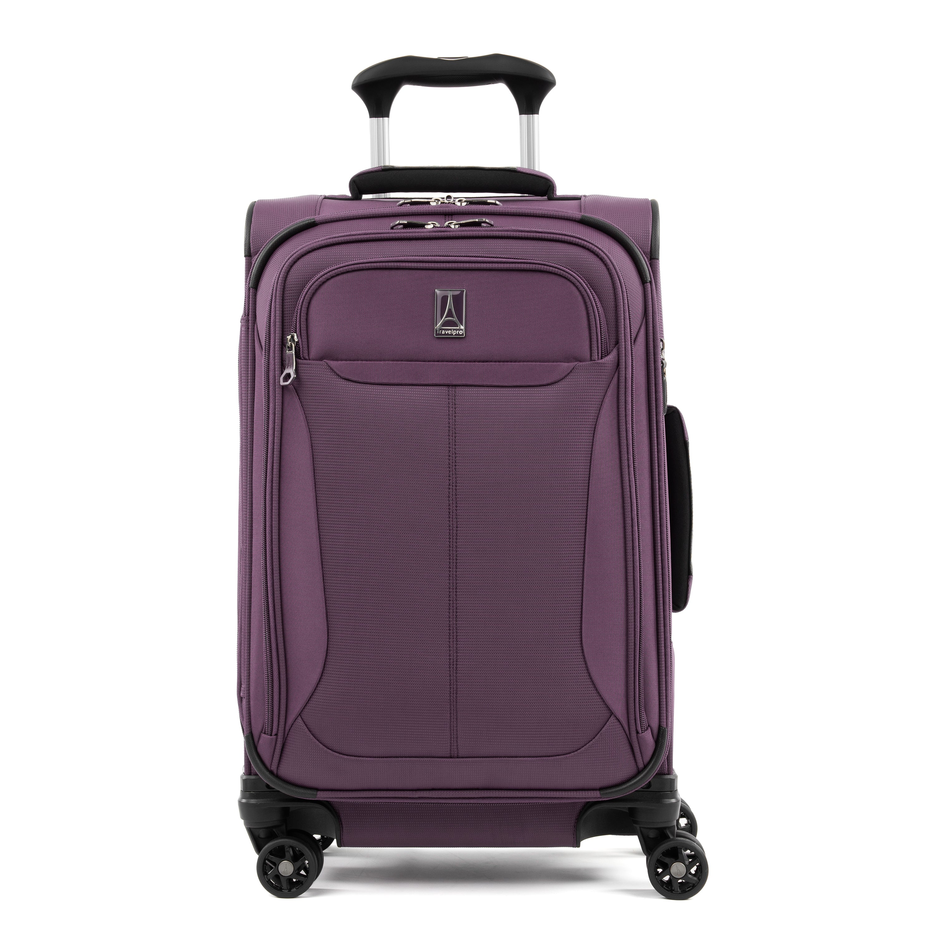 Travelpro Tourlite 21" Expandable Carry-On Spinner in Deep Purple — front view
