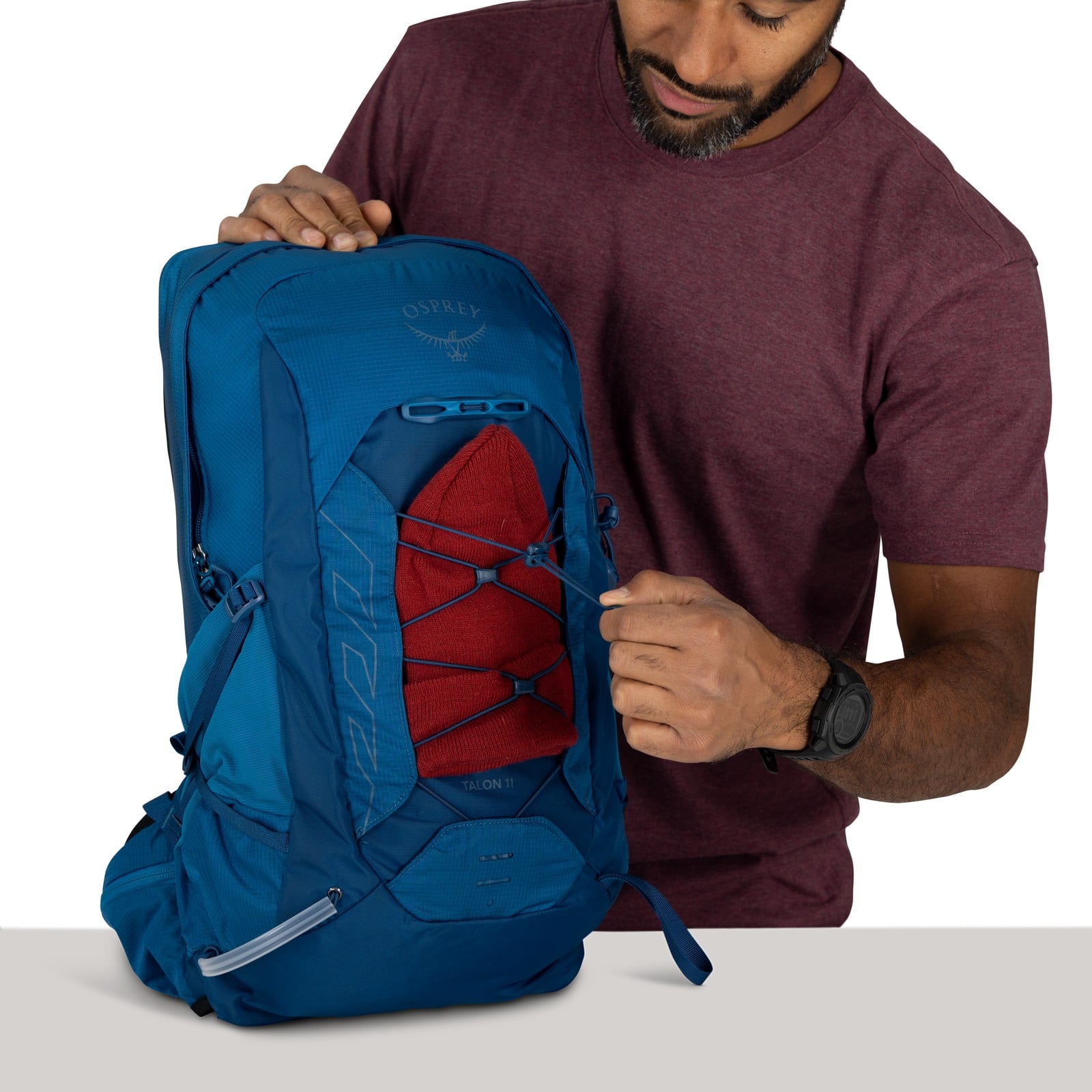 Osprey Talon 11 Hiking Backpack 11L in Scoria Blue/Night Shift — detail view 4