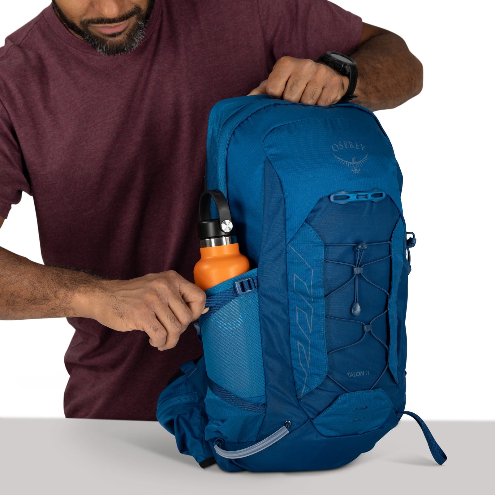 Osprey Talon 11 Hiking Backpack 11L in Scoria Blue/Night Shift — detail view 5