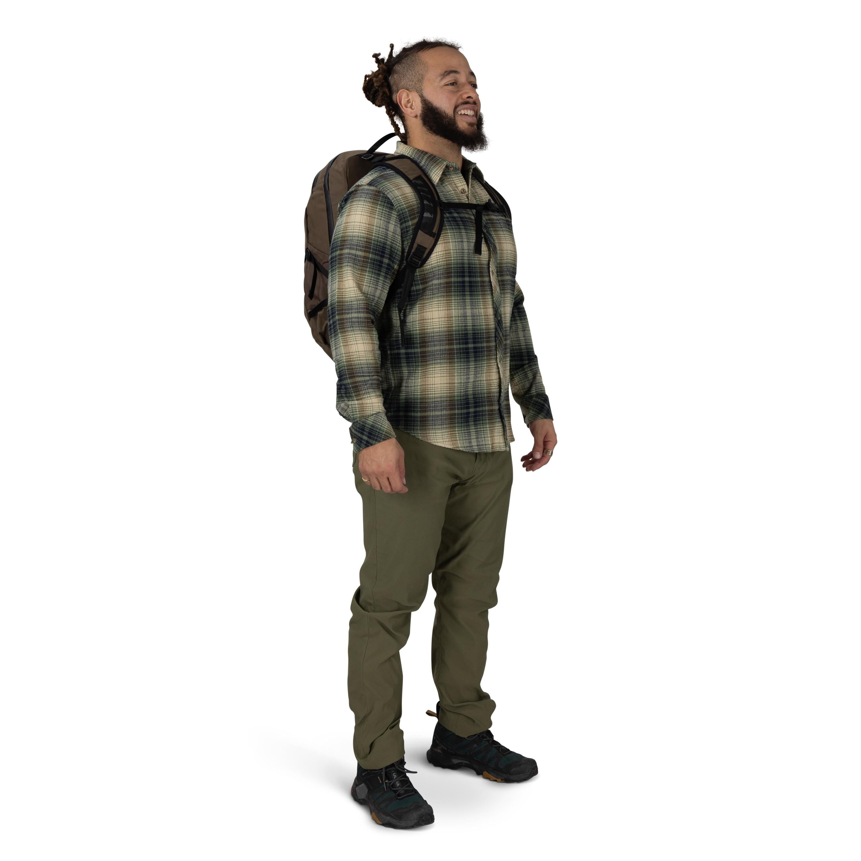 Osprey Talon 22 VSN Laptop Backpack 22L in Truffle Brown — lifestyle