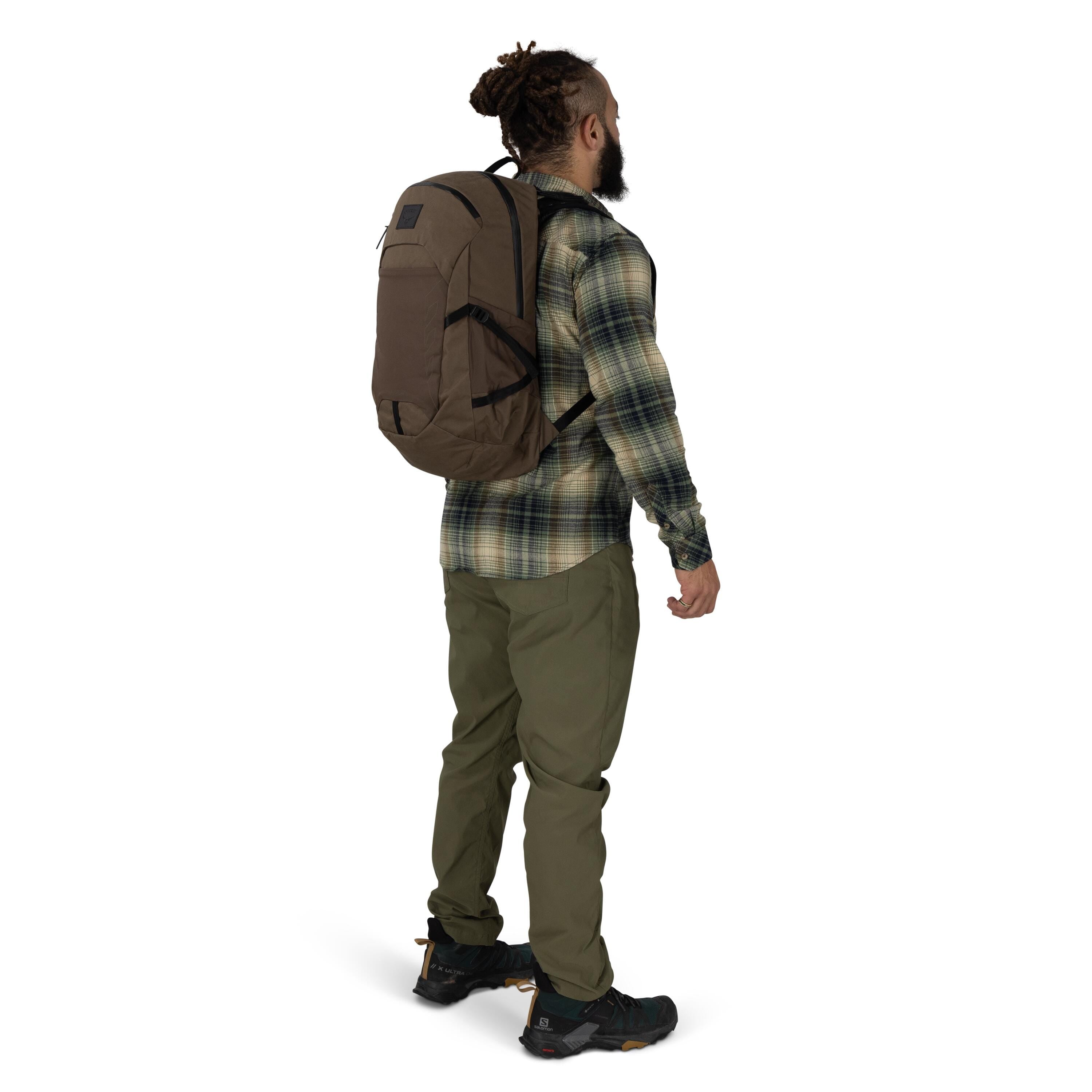 Osprey Talon 22 VSN Laptop Backpack 22L in Truffle Brown — lifestyle 2