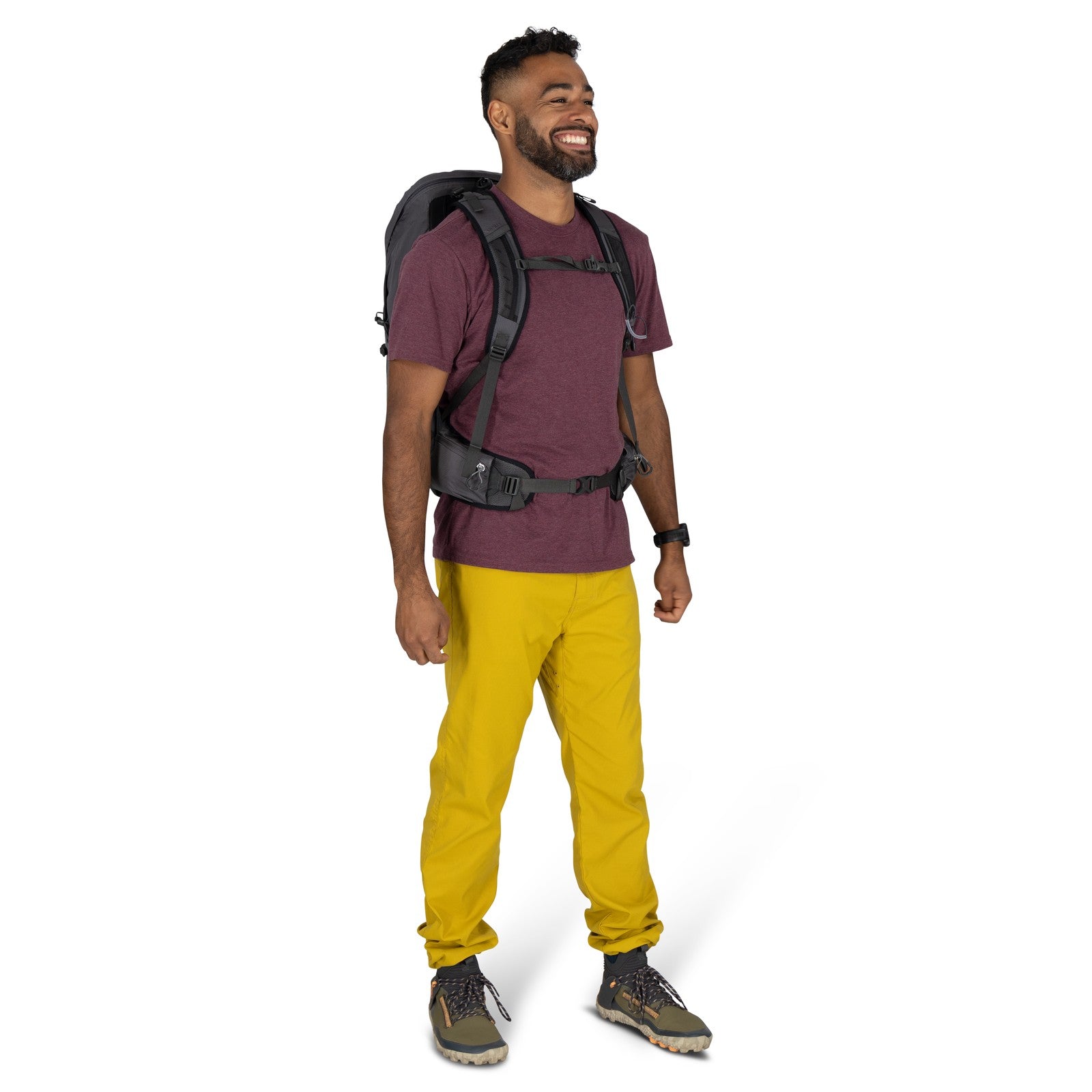 Osprey Talon 26 Hiking Backpack 26L in Phantom Grey/Dark Charcoal — lifestyle