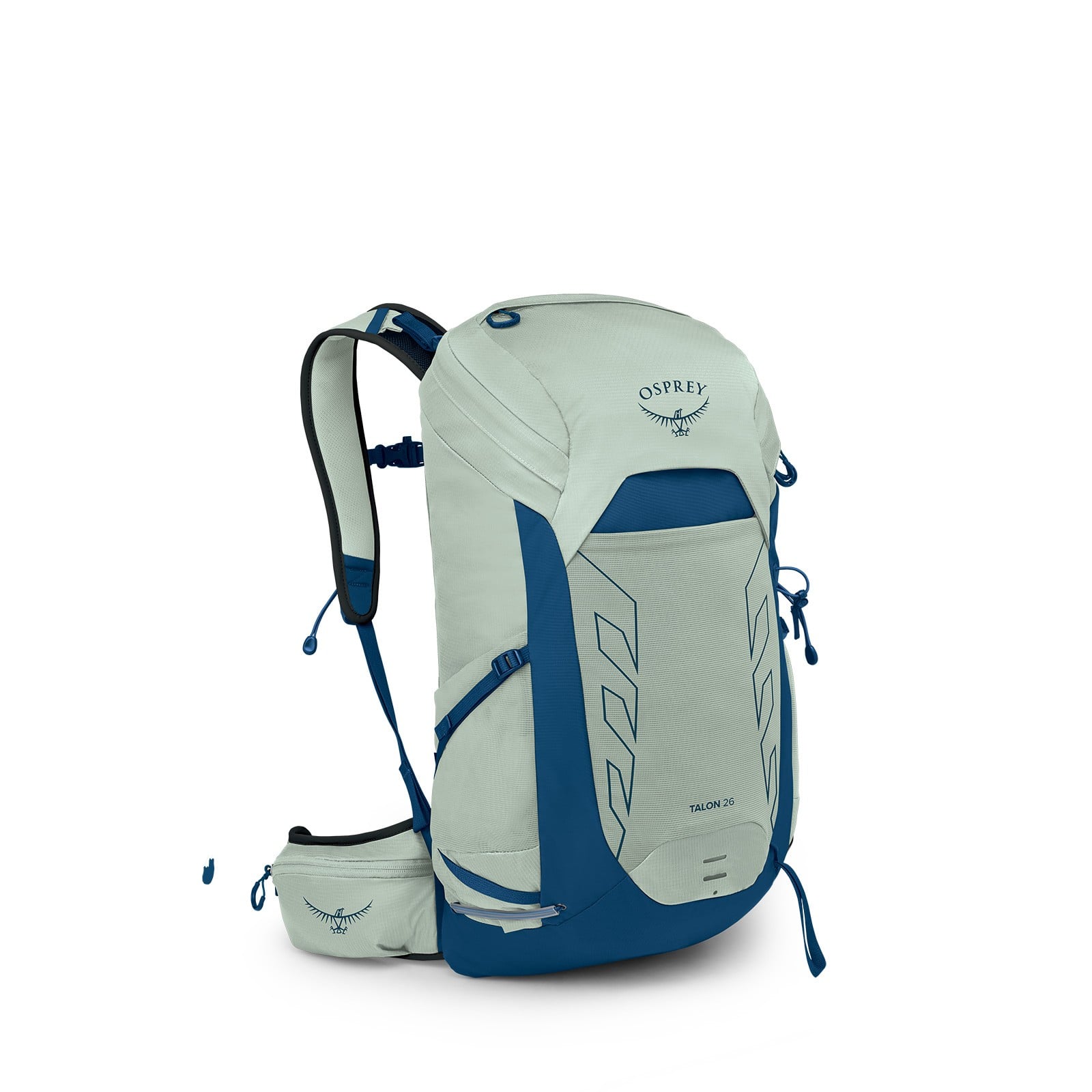 Osprey Talon 26 Hiking Backpack 26L in Frosty Mint Green/Night Shift — angle view 2
