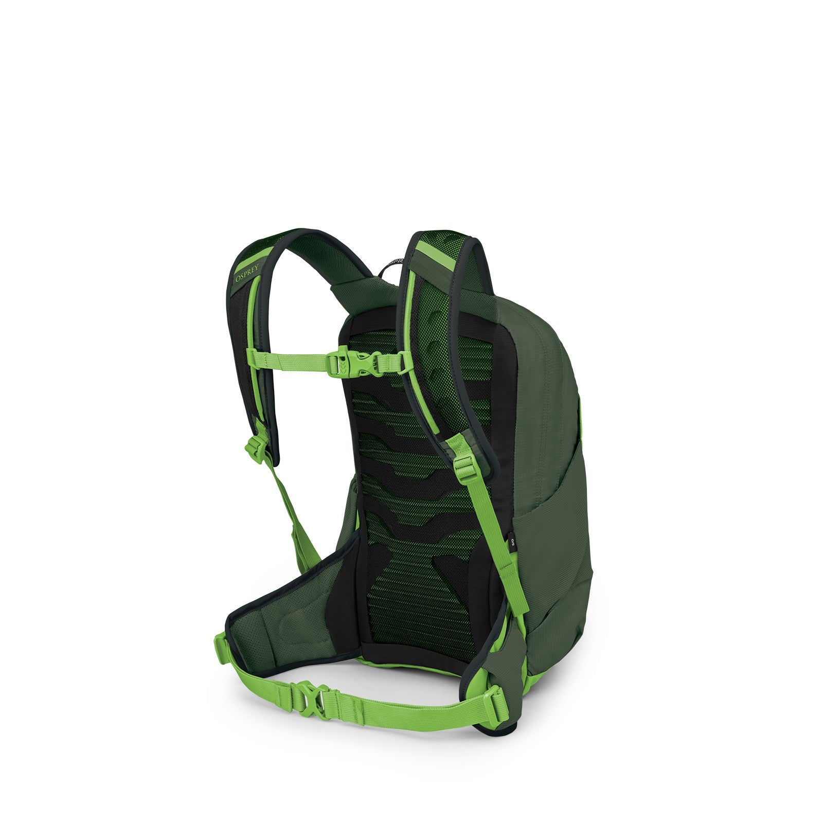 Osprey Talon Jr Kids Hiking Backpack 11L in Green Canopy — angle view 3
