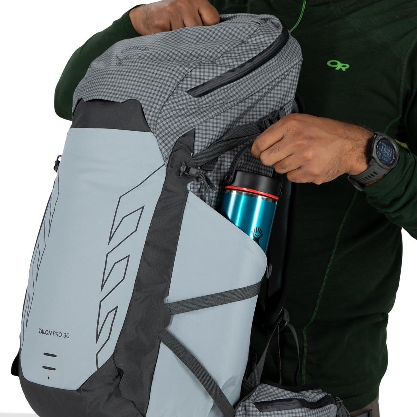 Osprey Talon Pro 30 Hiking Backpack 30L in Silver Lining — detail view 3