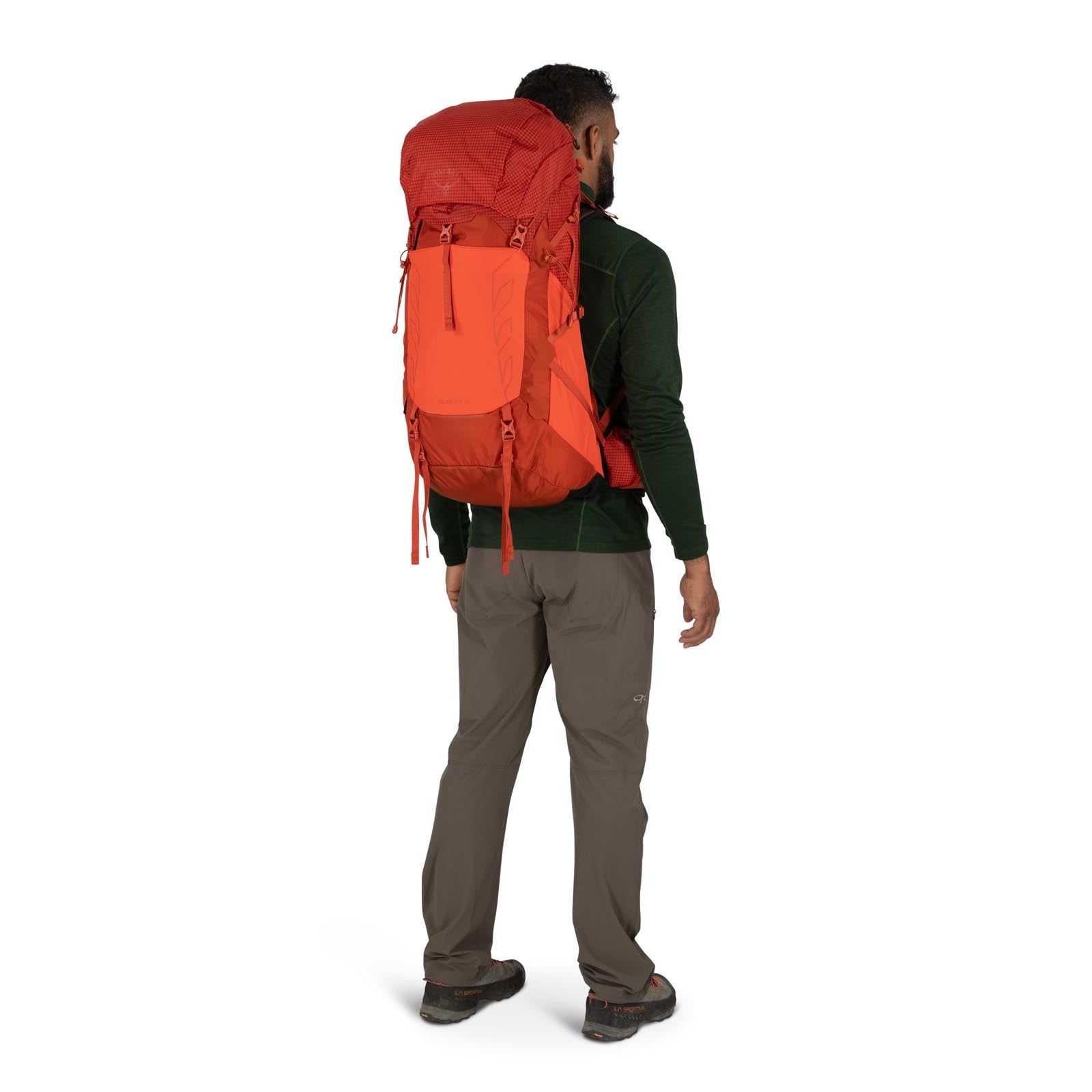 Osprey Talon Pro 40 Hiking Backpack 40L in Mars Orange — lifestyle 2