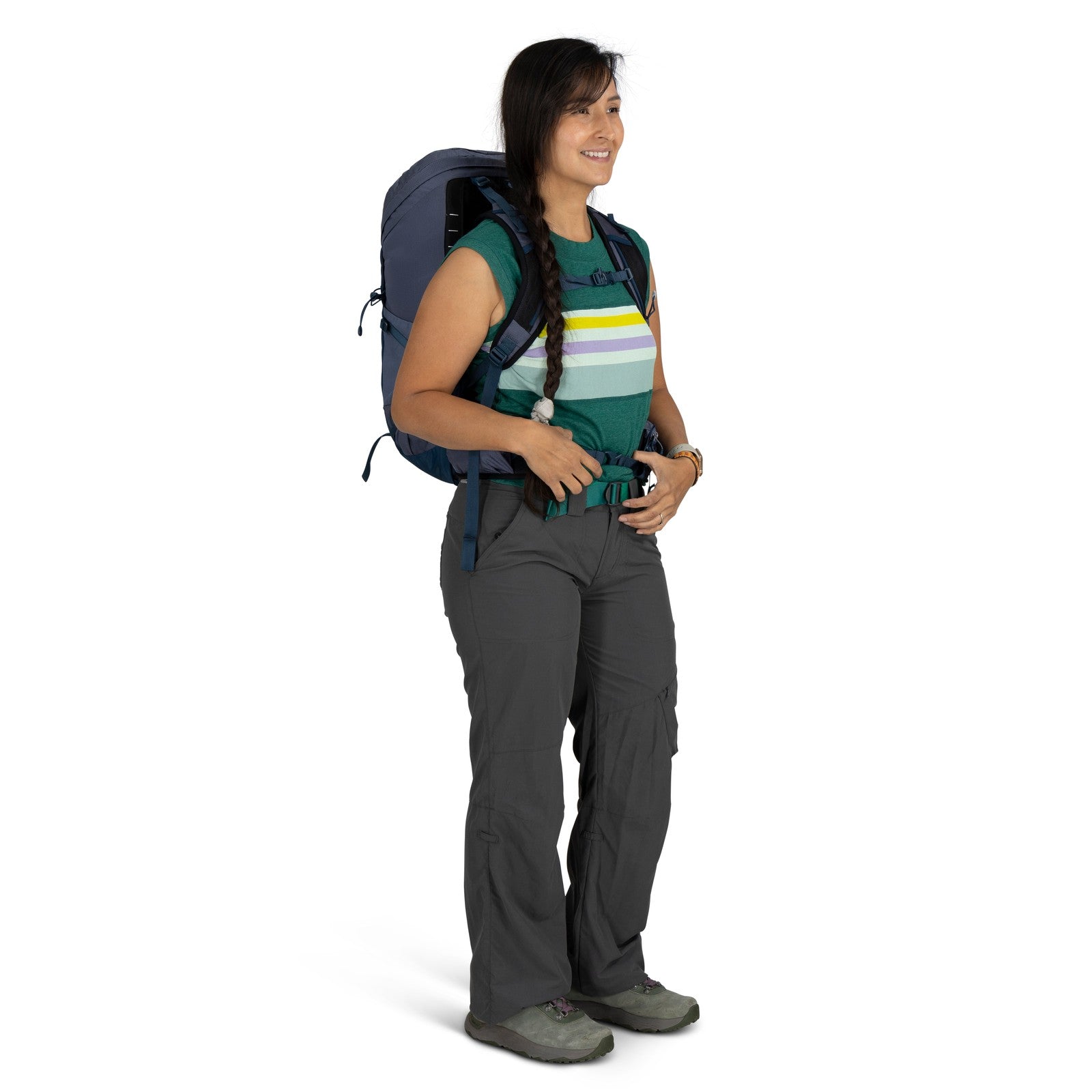 Osprey Tempest 26 Hiking Backpack 26L in Anchor Blue/Atlas — lifestyle