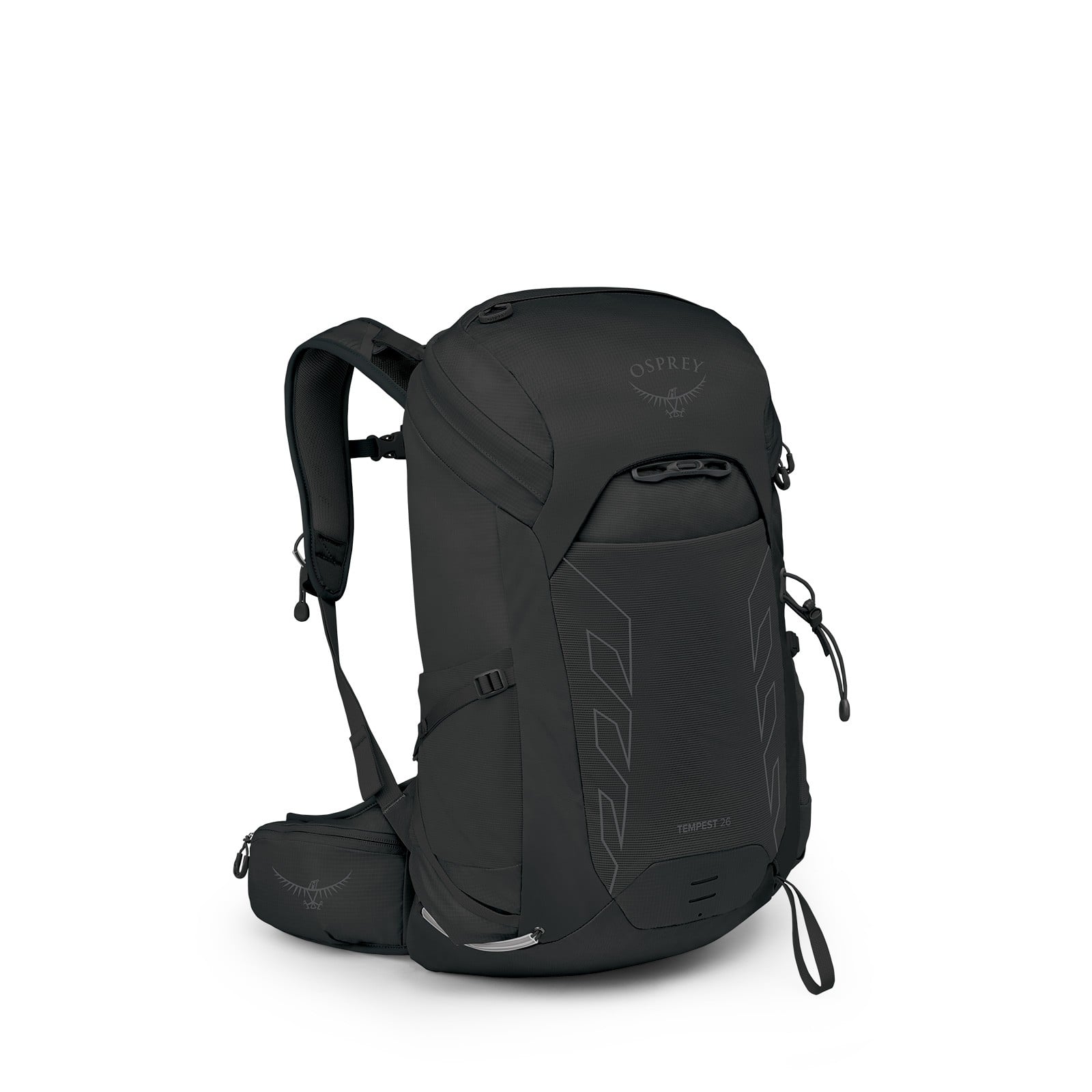 Osprey Tempest 26 Hiking Backpack 26L in Black/Coal Grey — angle view 2