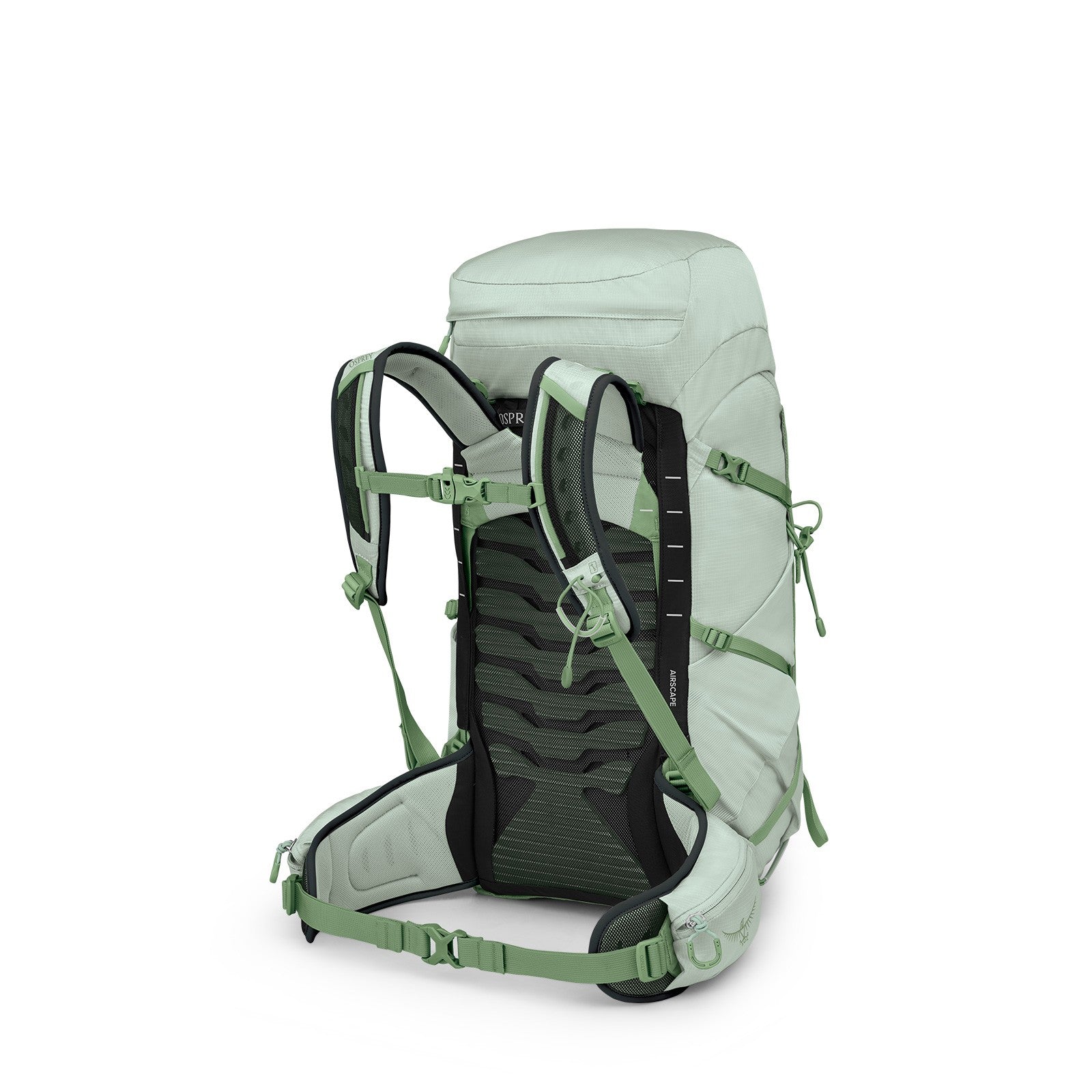 Osprey Tempest 33 Hiking Backpack 33L in Frosty Mint Green/Botanica — angle view 3