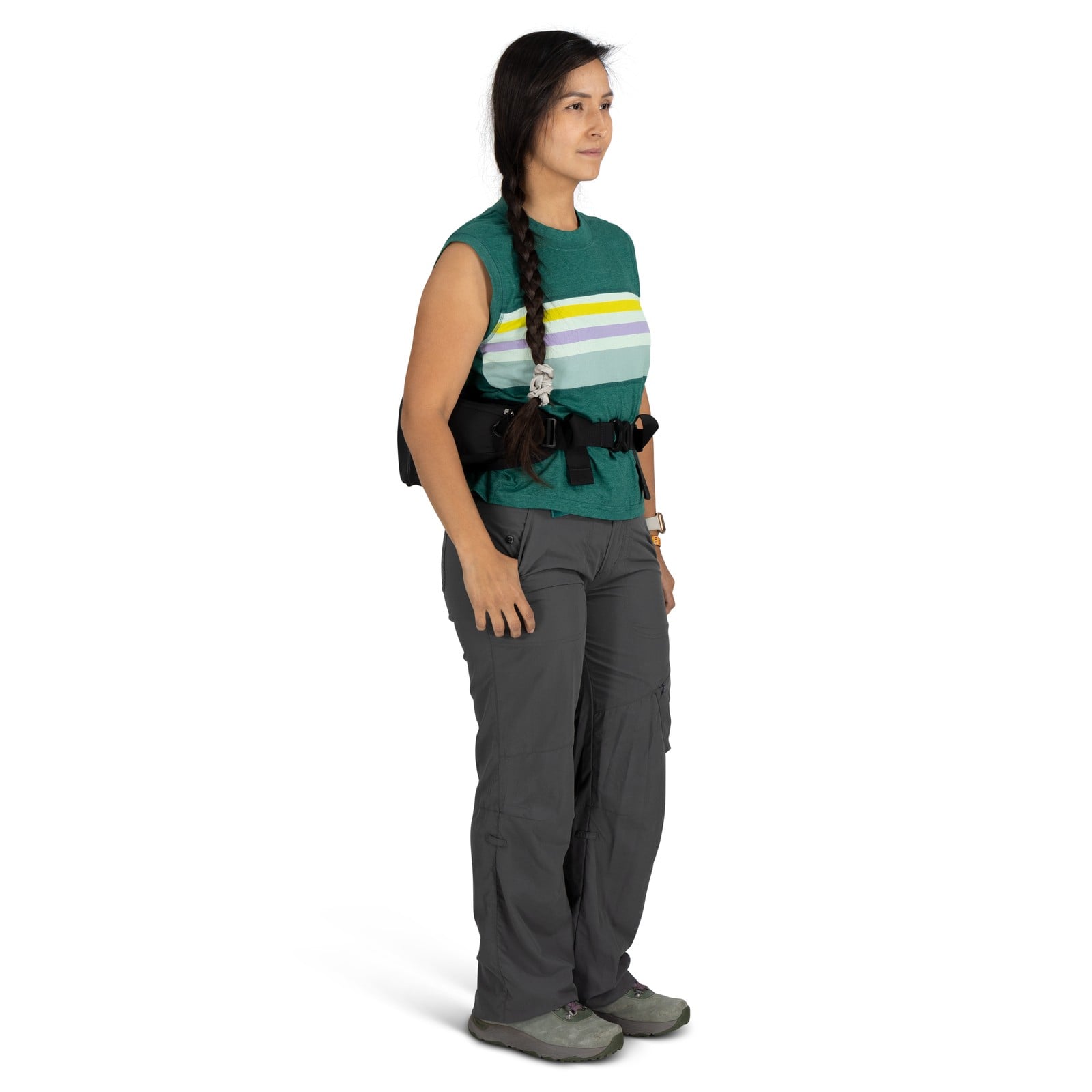 Osprey Tempest 6 Lumbar Pack 6L in Black/Coal Grey — lifestyle