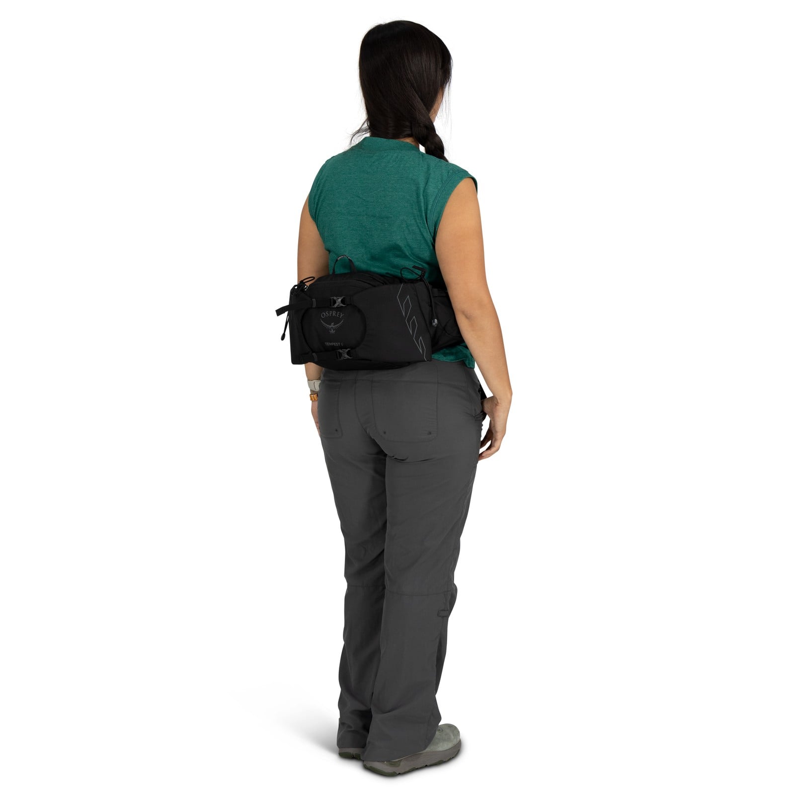Osprey Tempest 6 Lumbar Pack 6L in Black/Coal Grey — lifestyle 2