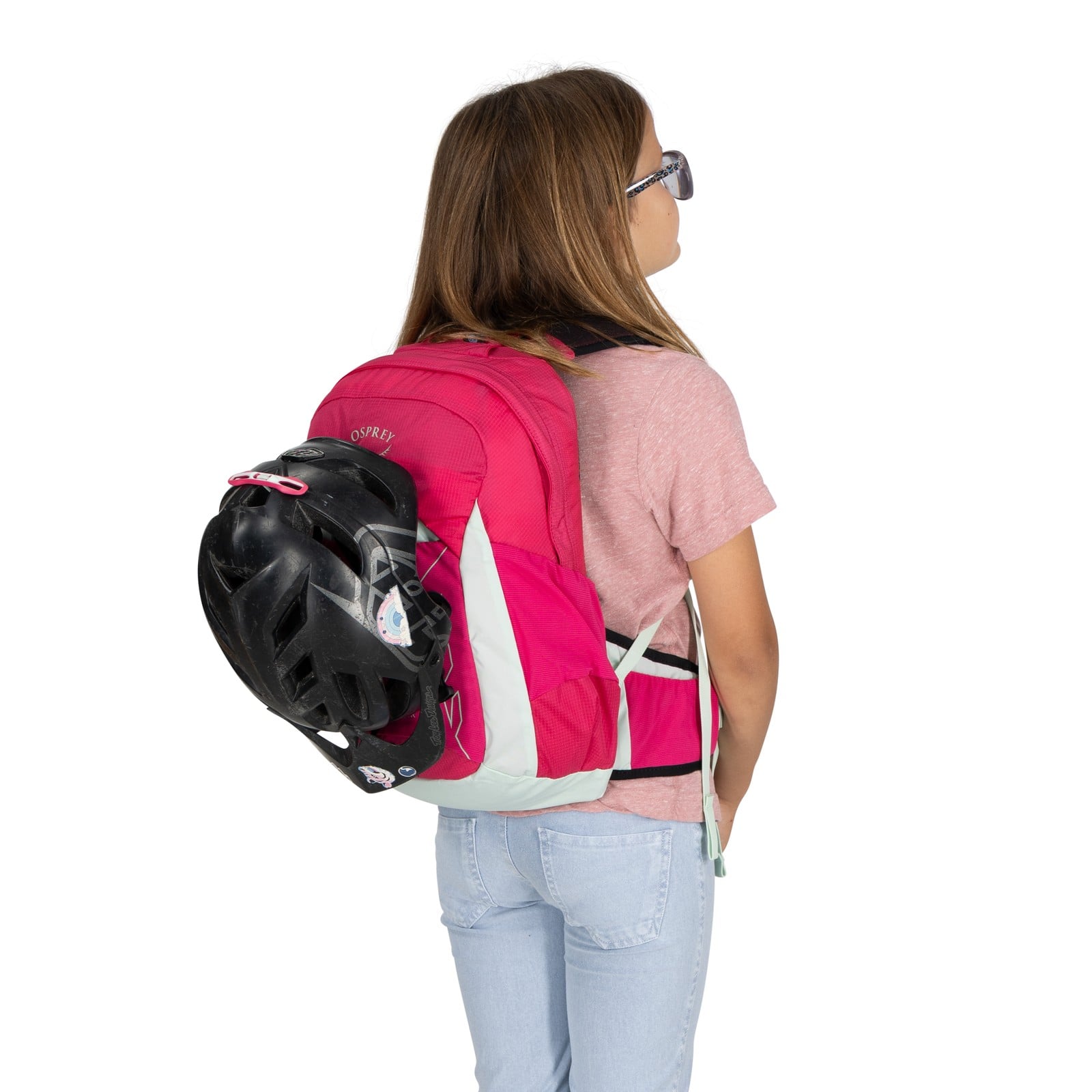 Osprey Tempest Jr Kids' Hiking Backpack 11L in Hotspot Pink — detail view