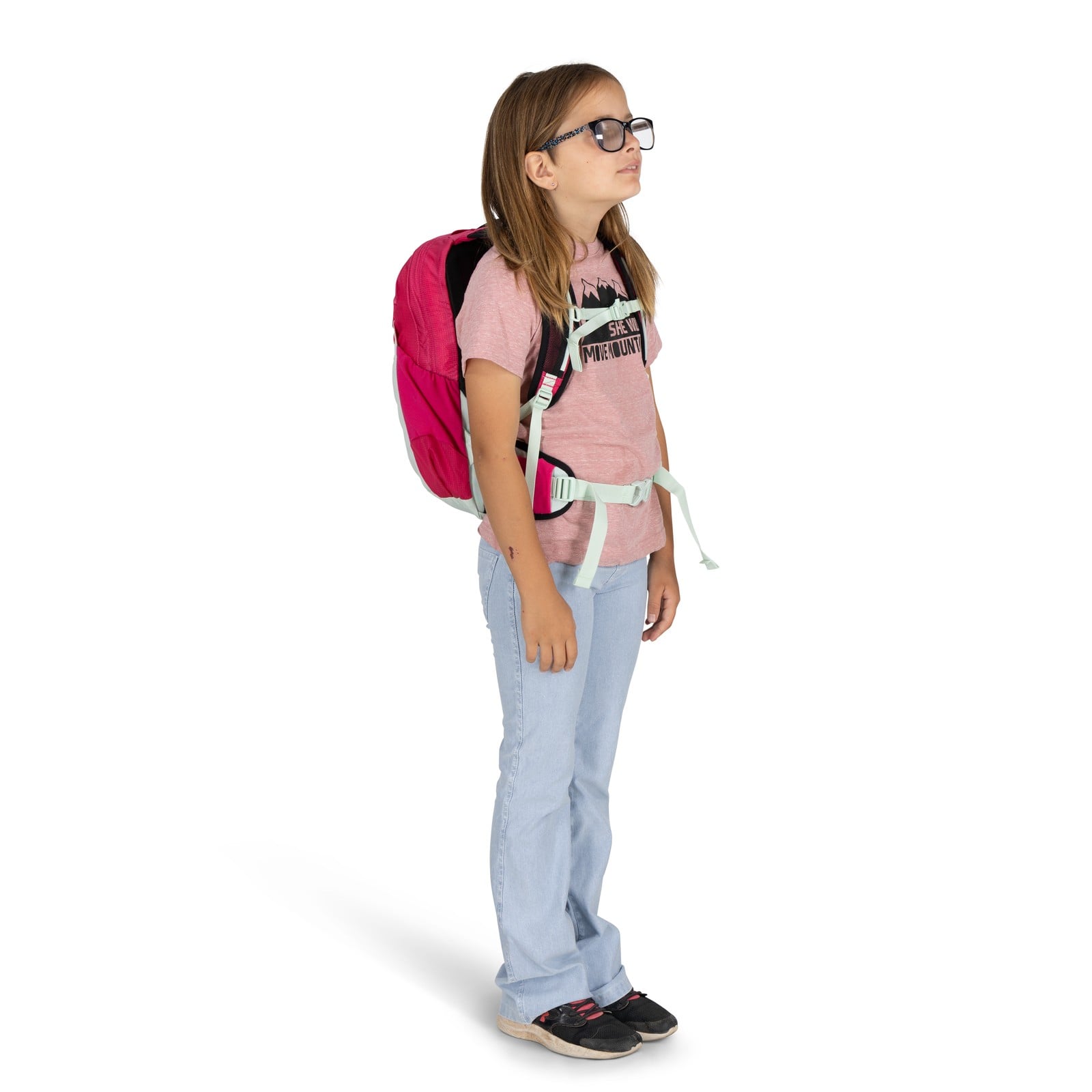 Osprey Tempest Jr Kids' Hiking Backpack 11L in Hotspot Pink — lifestyle
