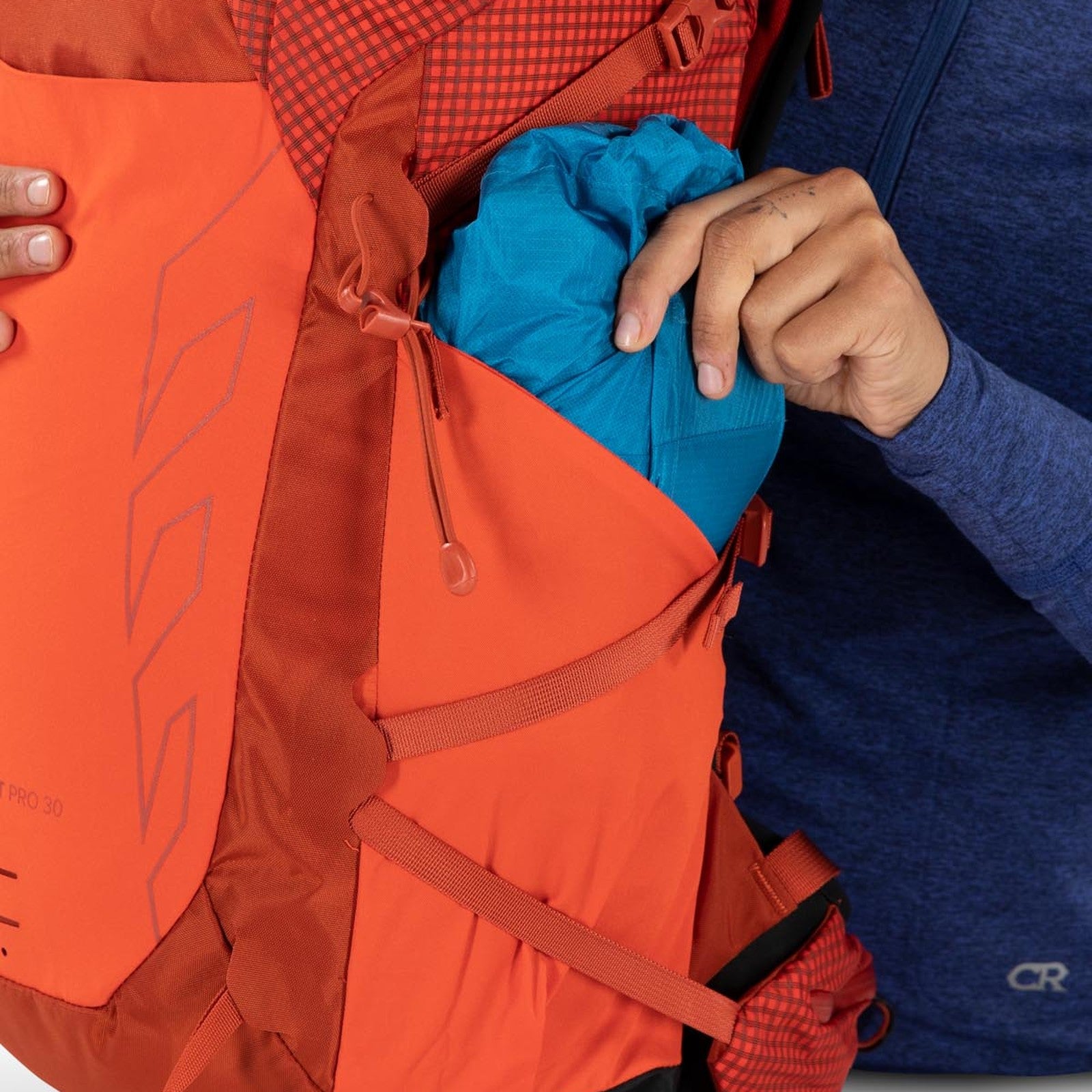Osprey Tempest Pro 30 Women's Hiking Backpack 30L in Mars Orange — detail view 2