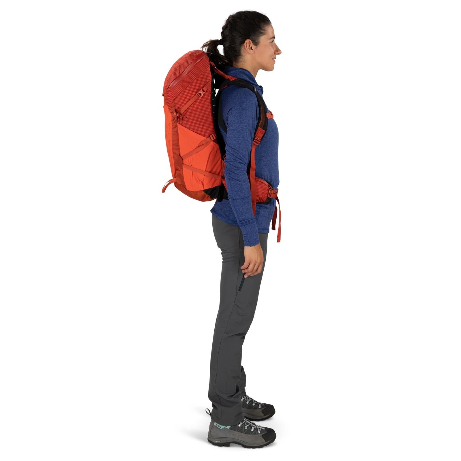 Osprey Tempest Pro 30 Women's Hiking Backpack 30L in Mars Orange — lifestyle 2