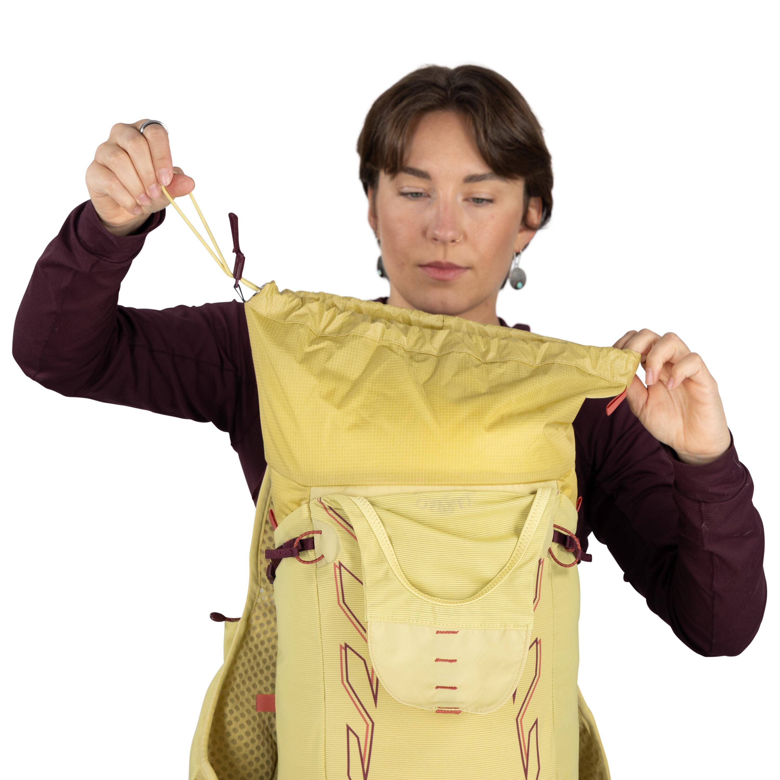 Osprey Tempest Velocity 20 Hiking Backpack 20L in Wander Yellow — detail view