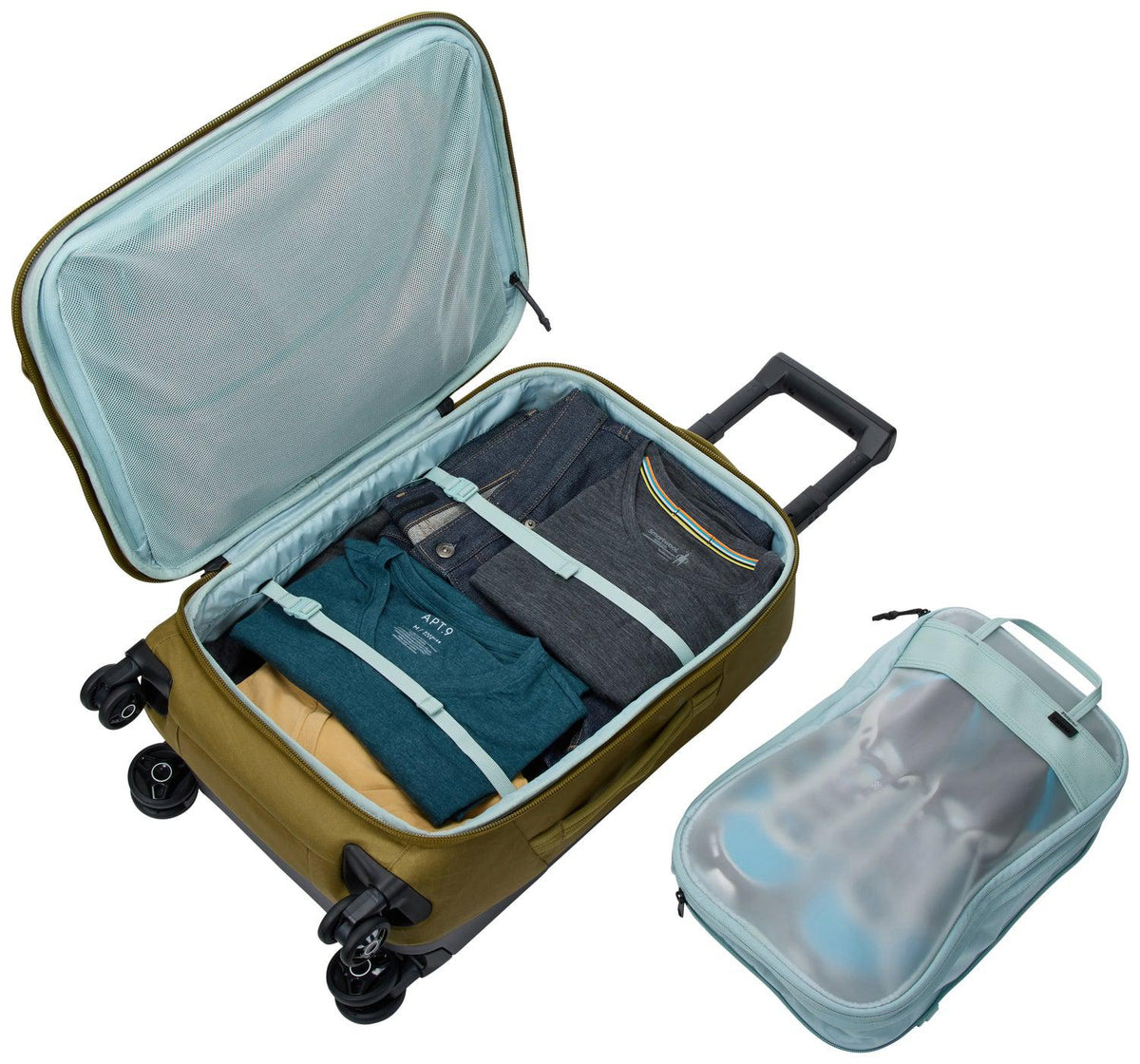 Thule Aion Carry On Spinner in Nutria Brown — interior view 2