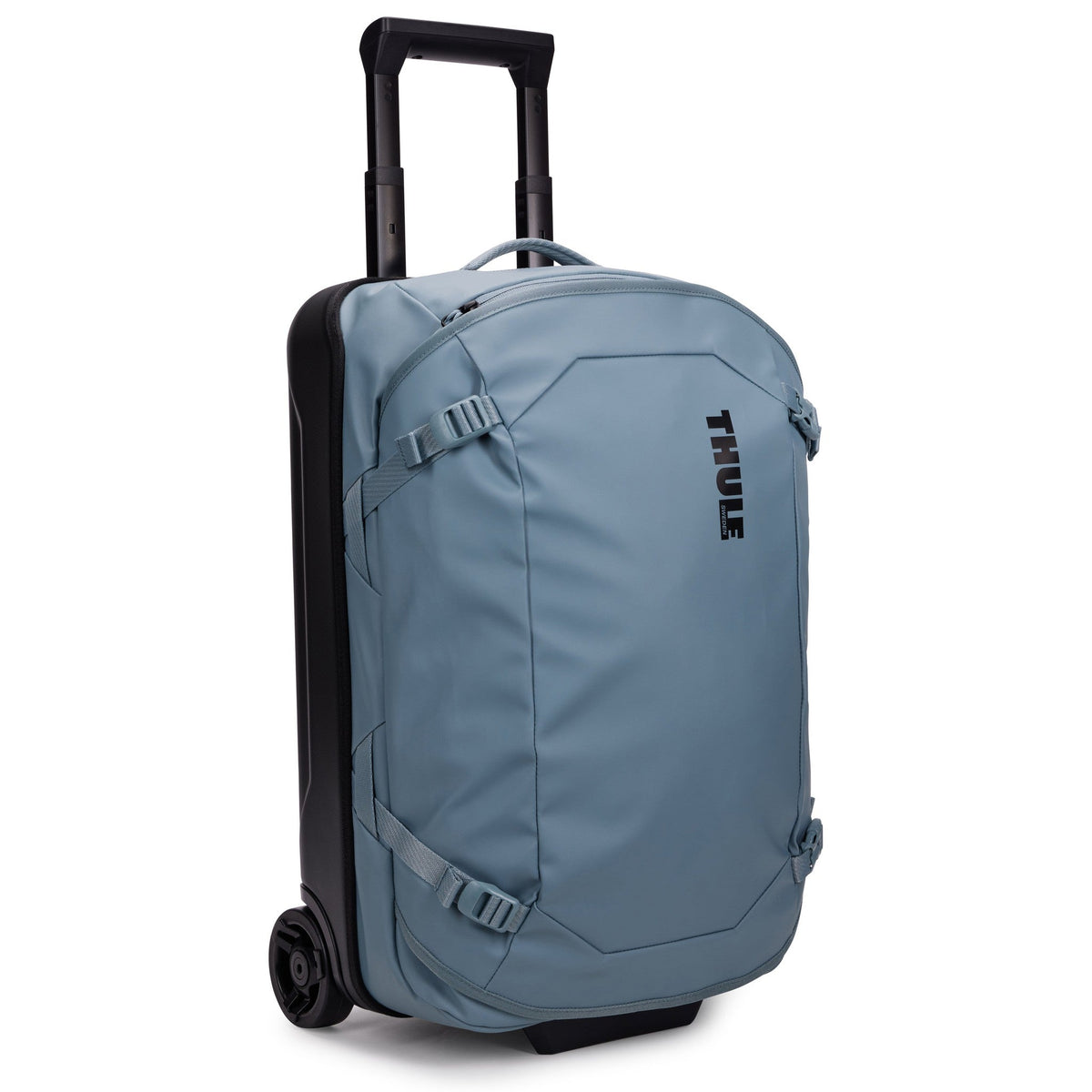 Thule Chasm Carry-On Wheeled Duffel Bag 40L in Pond Gray — front view # color_Pond Gray