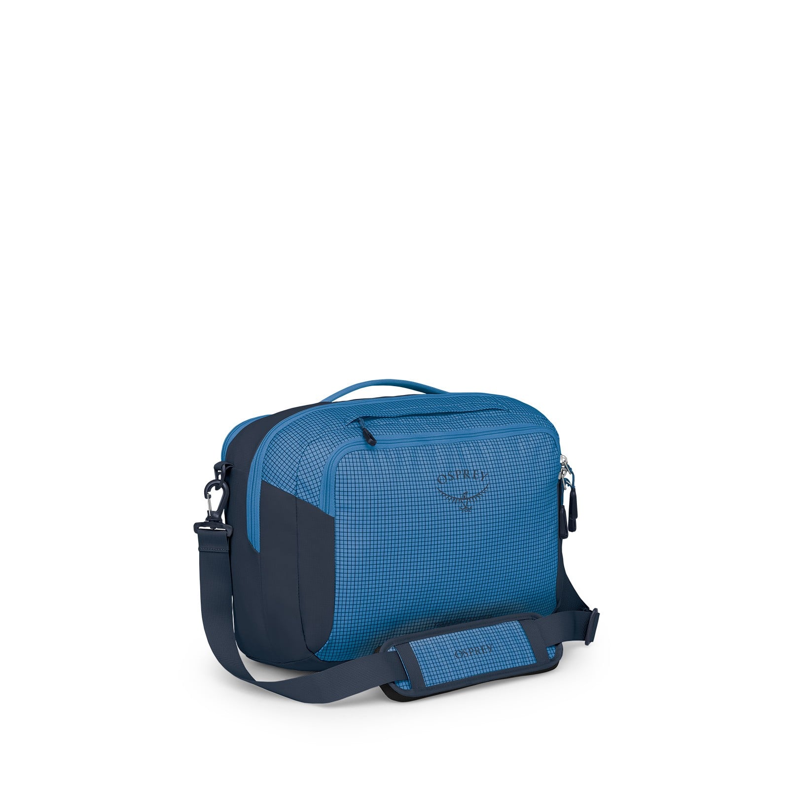 Osprey Transporter Carry-On Boarding Bag 23.5L in Blue Flame / Nocturnal Blue — angle view 2