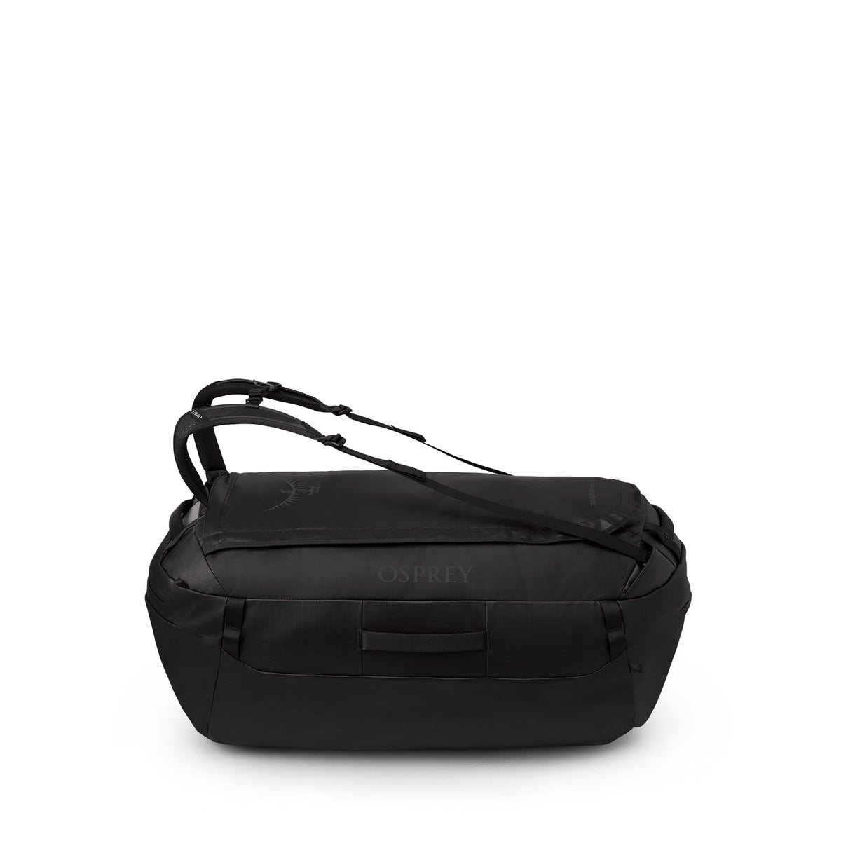 Osprey Transporter 120L Expedition Duffel Bag in Raven Black Black — angle view 2