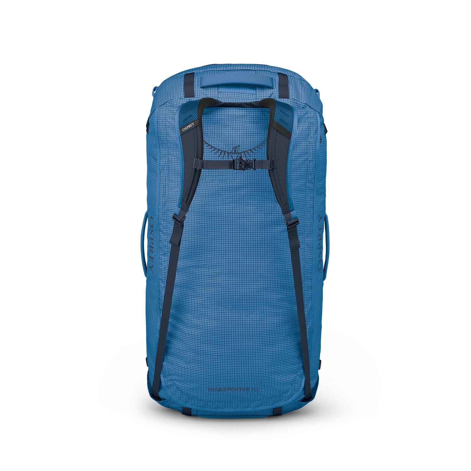 Osprey Transporter Duffel 150L in Blue Flame / Nocturnal Blue — back view