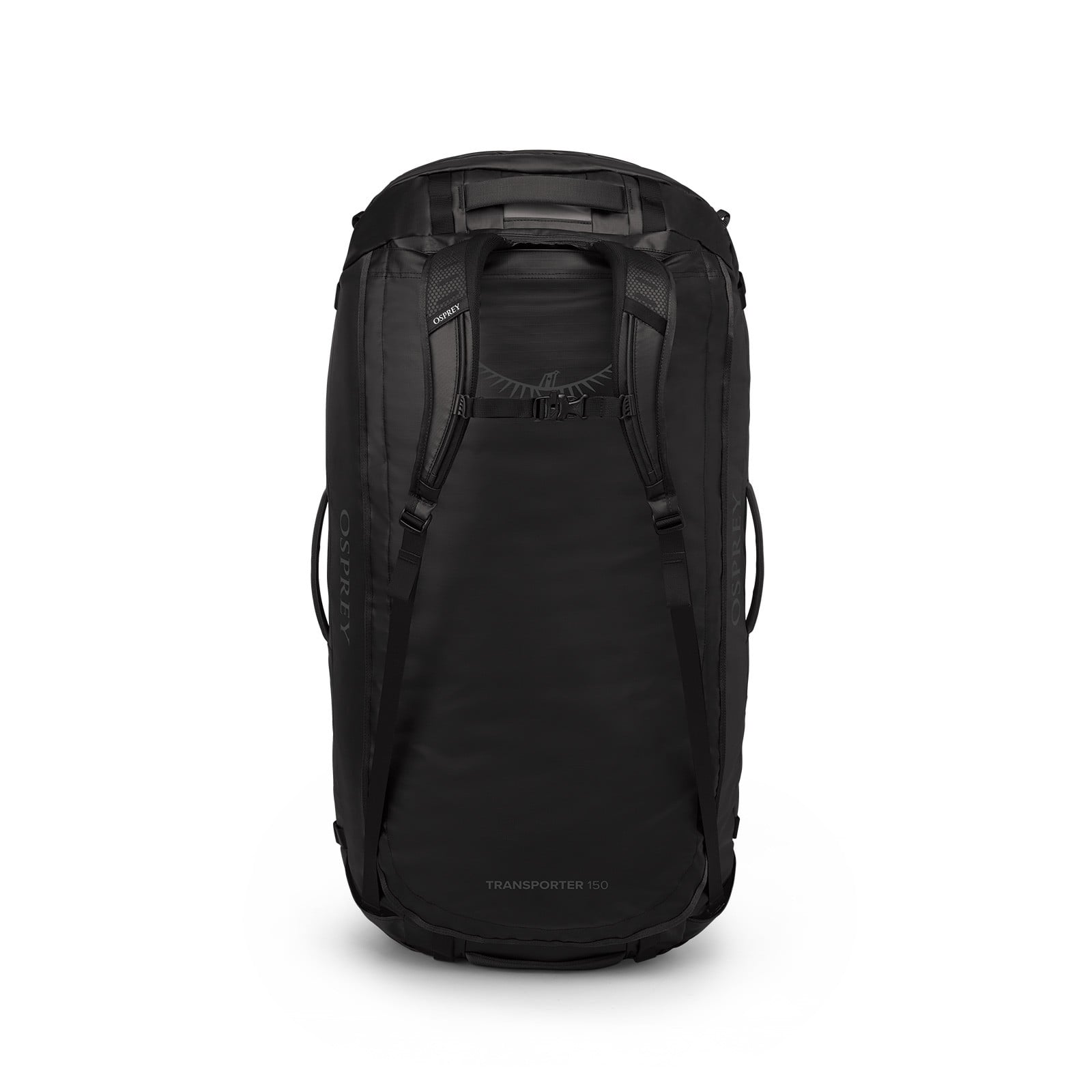 Osprey Transporter Duffel 150L in Raven Black Black — back view