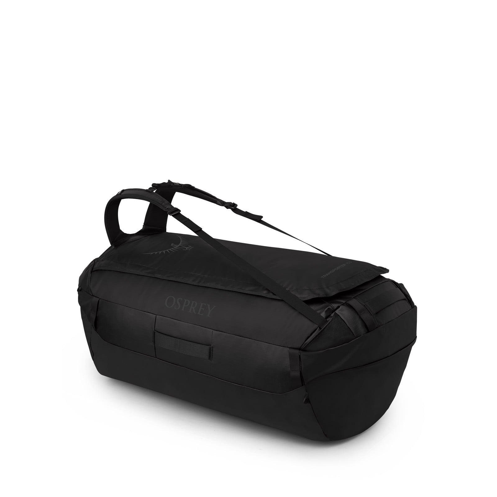 Osprey Transporter Duffel 150L in Raven Black Black — angle view 2