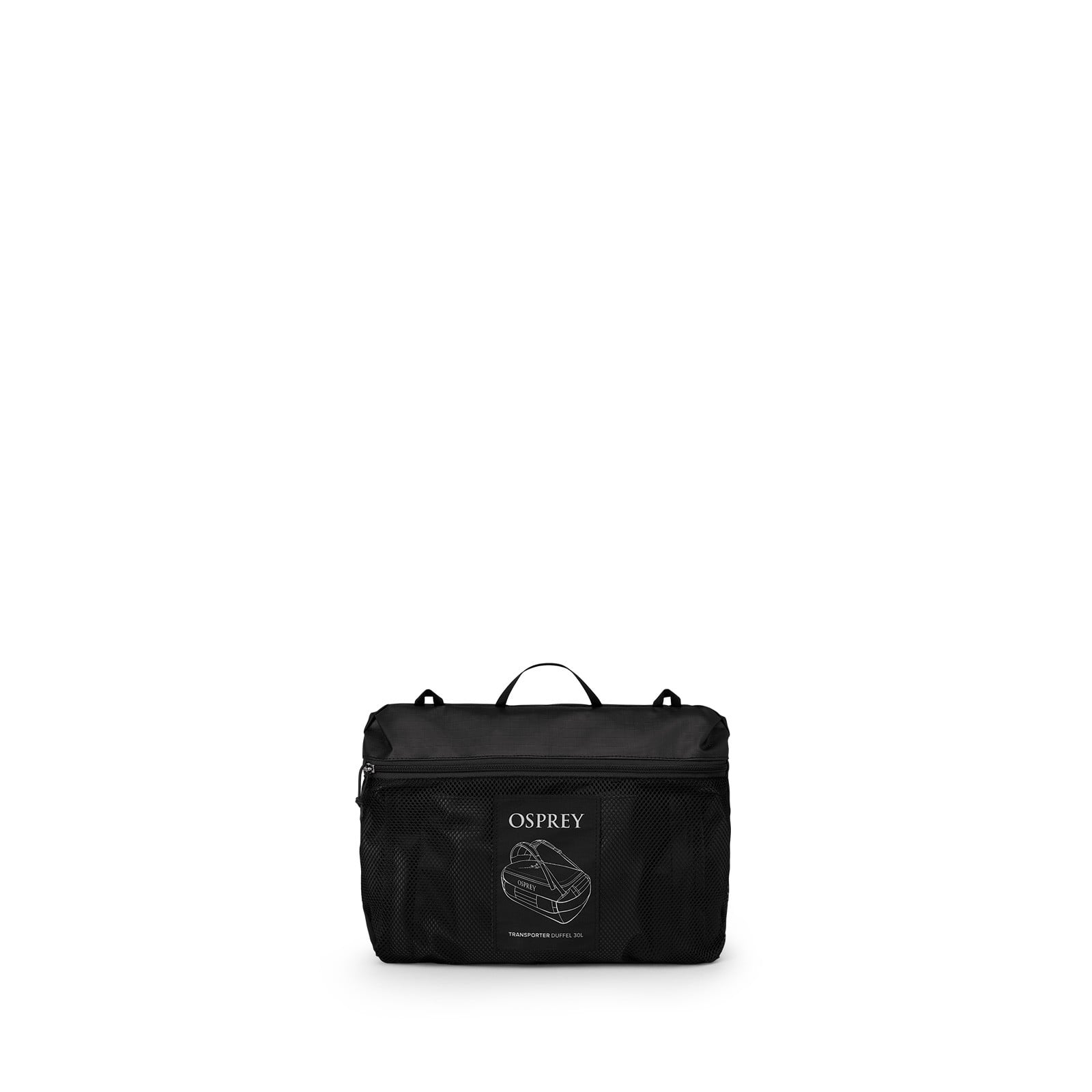 Osprey Transporter Duffel 30L in Raven Black Black — angle view 3