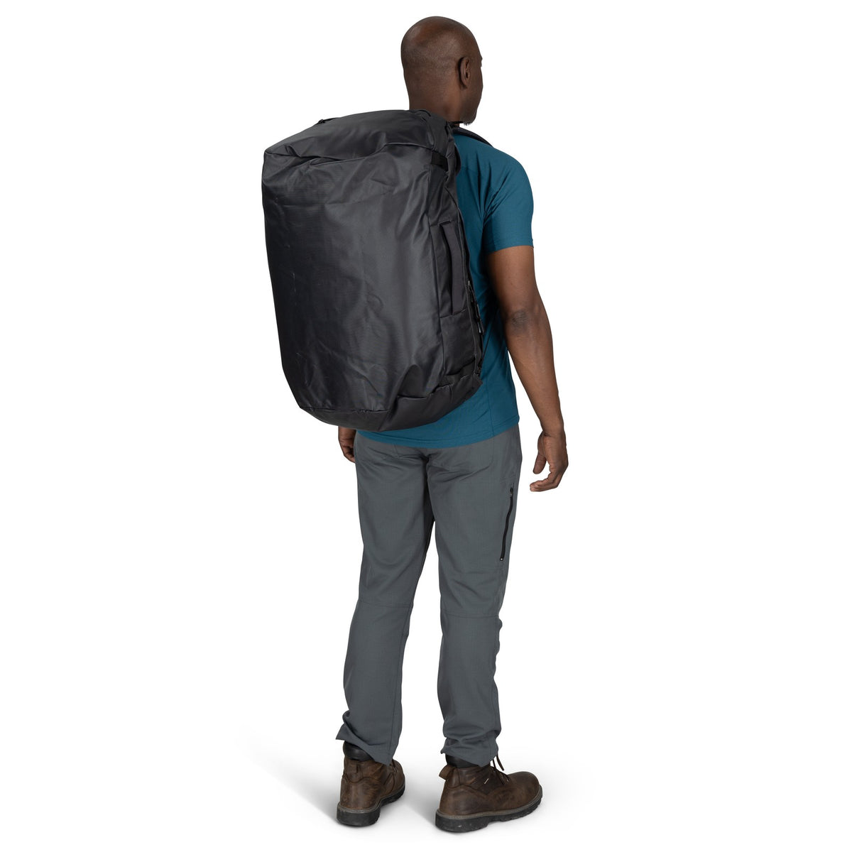 Osprey Transporter 65L Expedition Duffel in Raven Black Black — lifestyle 4