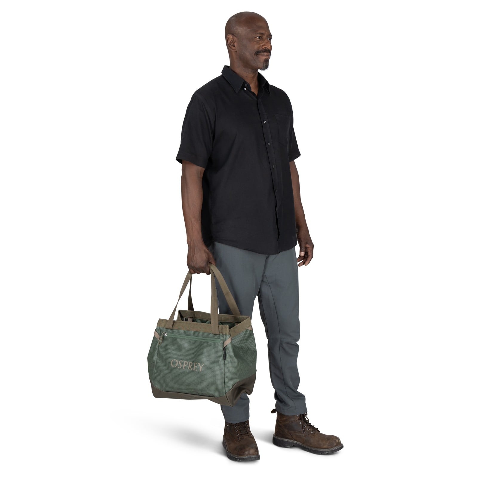 Osprey Transporter Gear Tote 28L in Pine Leaf/Earl Grey — lifestyle