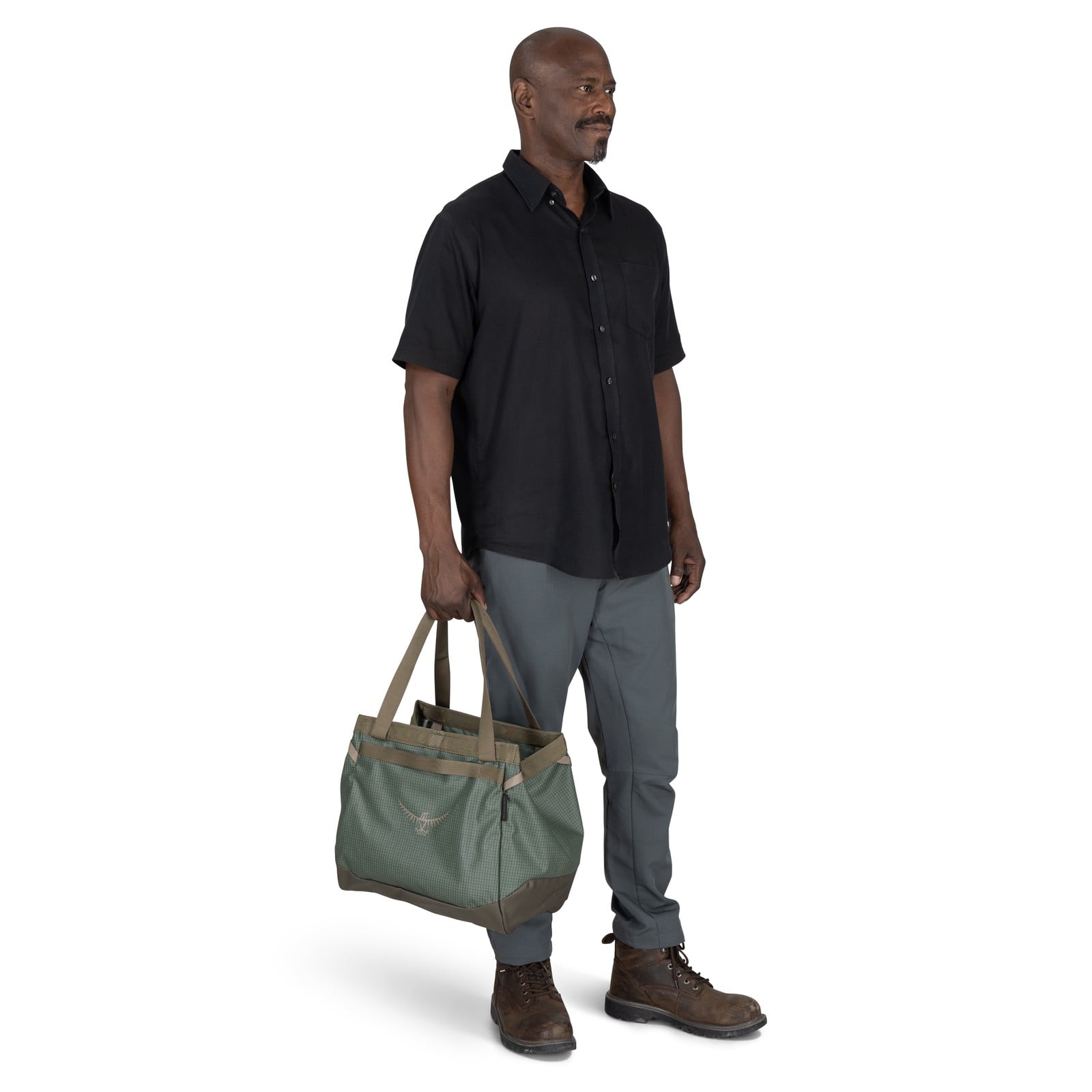 Osprey Transporter Gear Tote 28L in Pine Leaf/Earl Grey — lifestyle 2