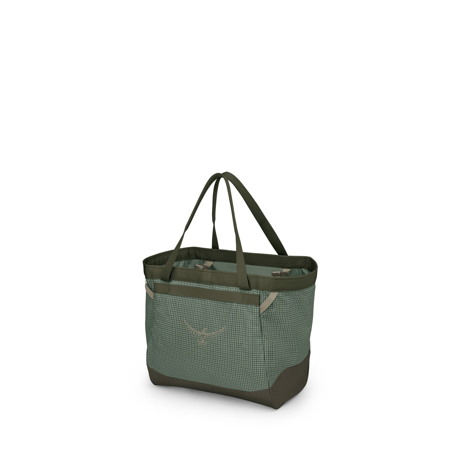 Osprey Transporter Gear Tote 28L in Pine Leaf/Earl Grey — angle view 3