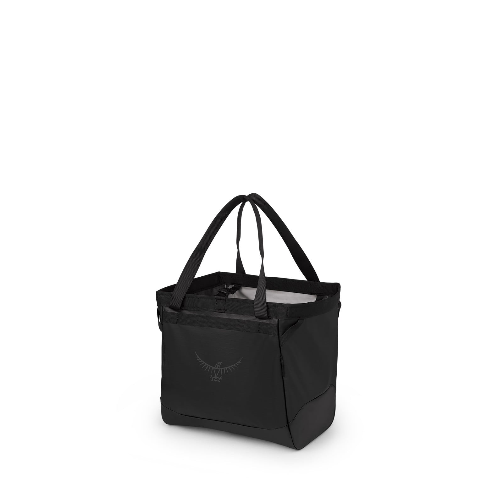 Osprey Transporter Gear Tote 28L in Raven Black — angle view 3