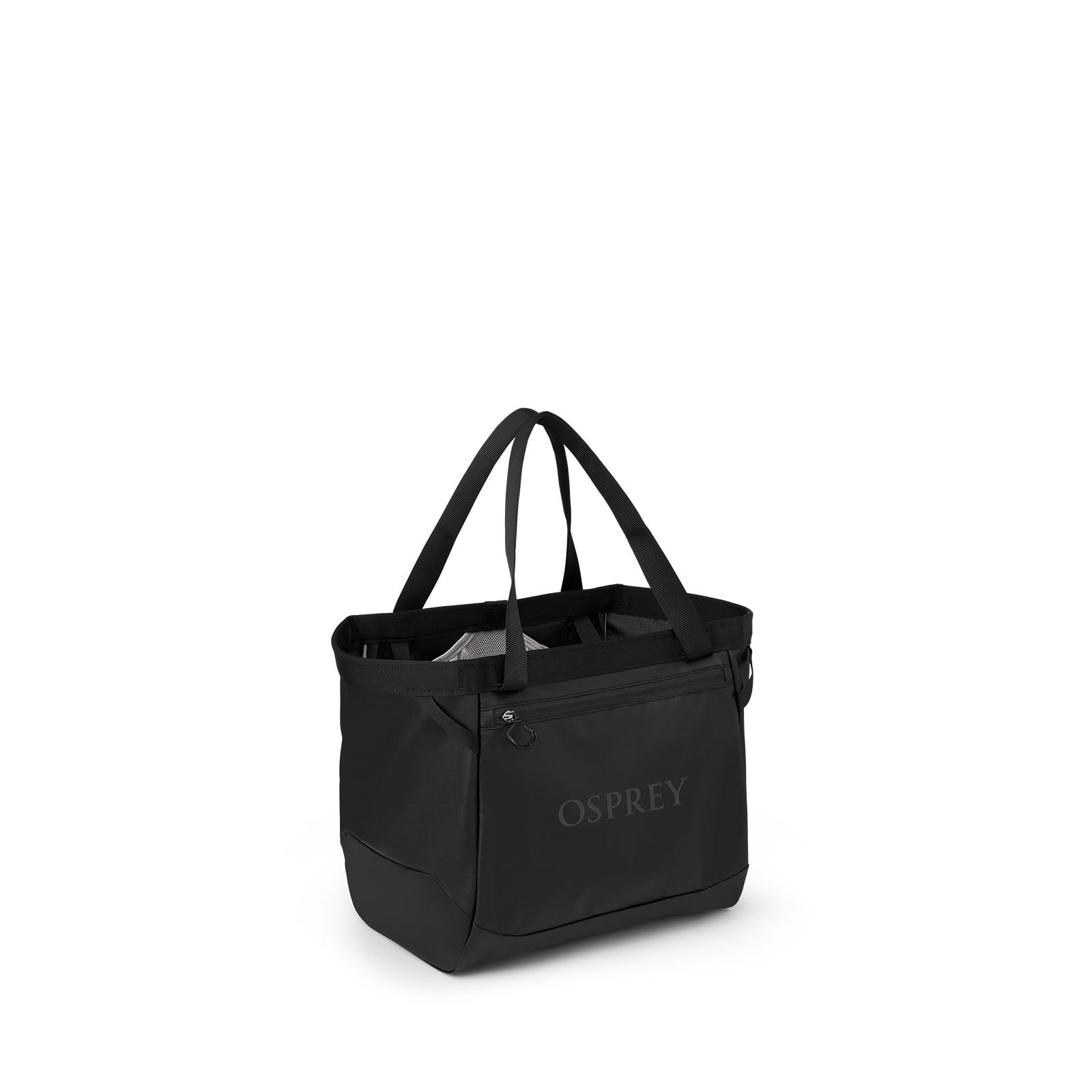 Osprey Transporter Gear Tote 28L in Raven Black — angle view 2