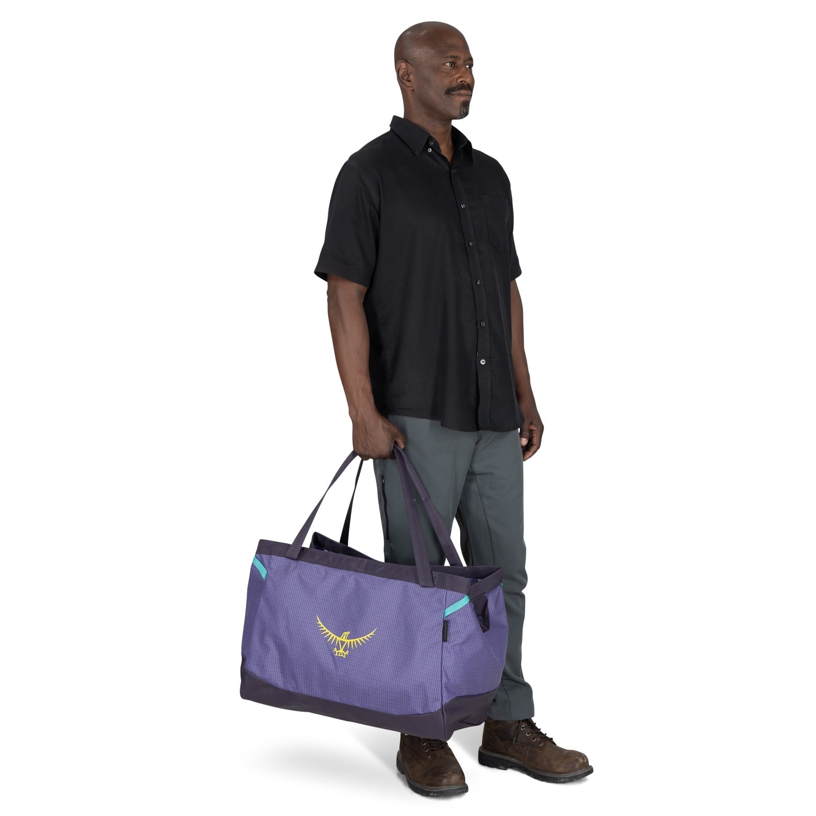 Osprey Transporter Gear Tote 60L in Euphoria Purple/Purple Ink — lifestyle 2