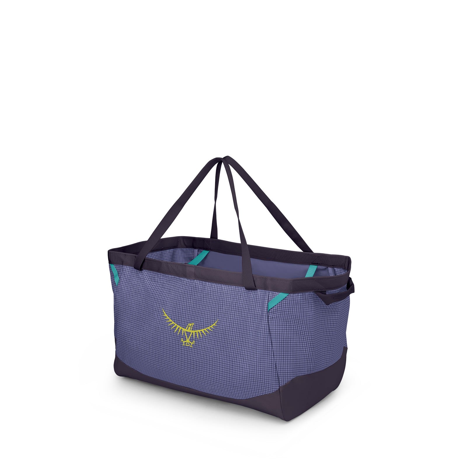 Osprey Transporter Gear Tote 60L in Euphoria Purple/Purple Ink — angle view 3