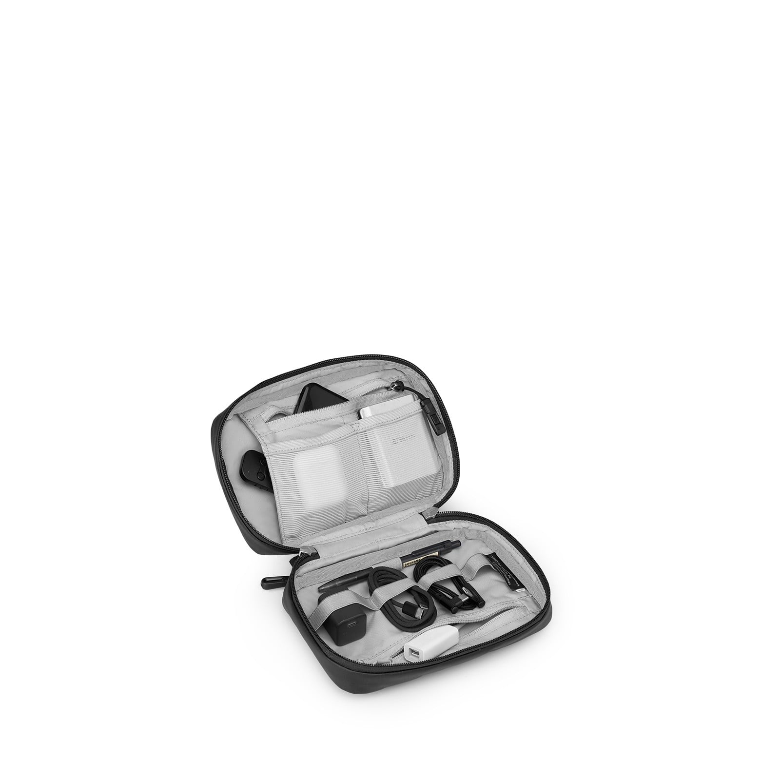 Osprey Transporter Powerhouse Tech Organizer 2L in Raven Black/Black — angle view 2
